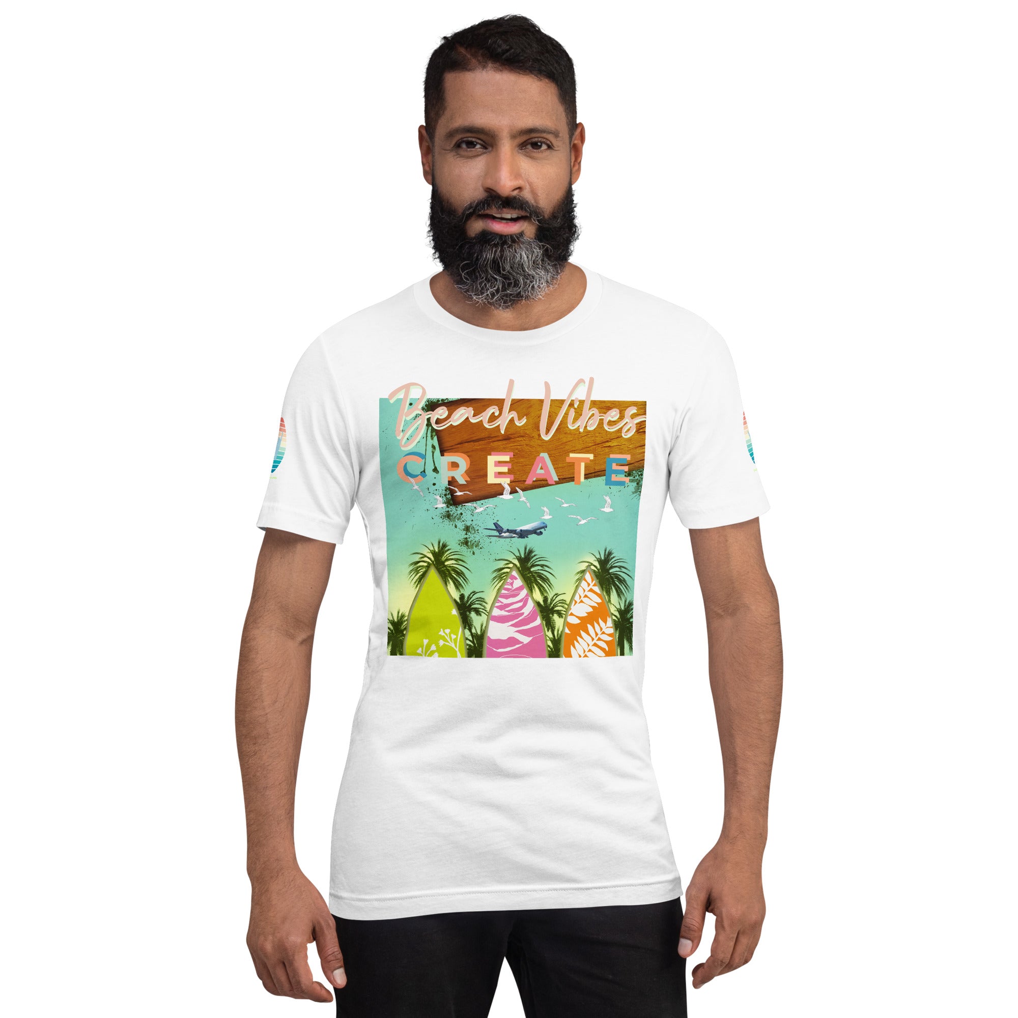 Sunset Vibes Beach Surf Creation 1.0 - Unisex t-shirt White