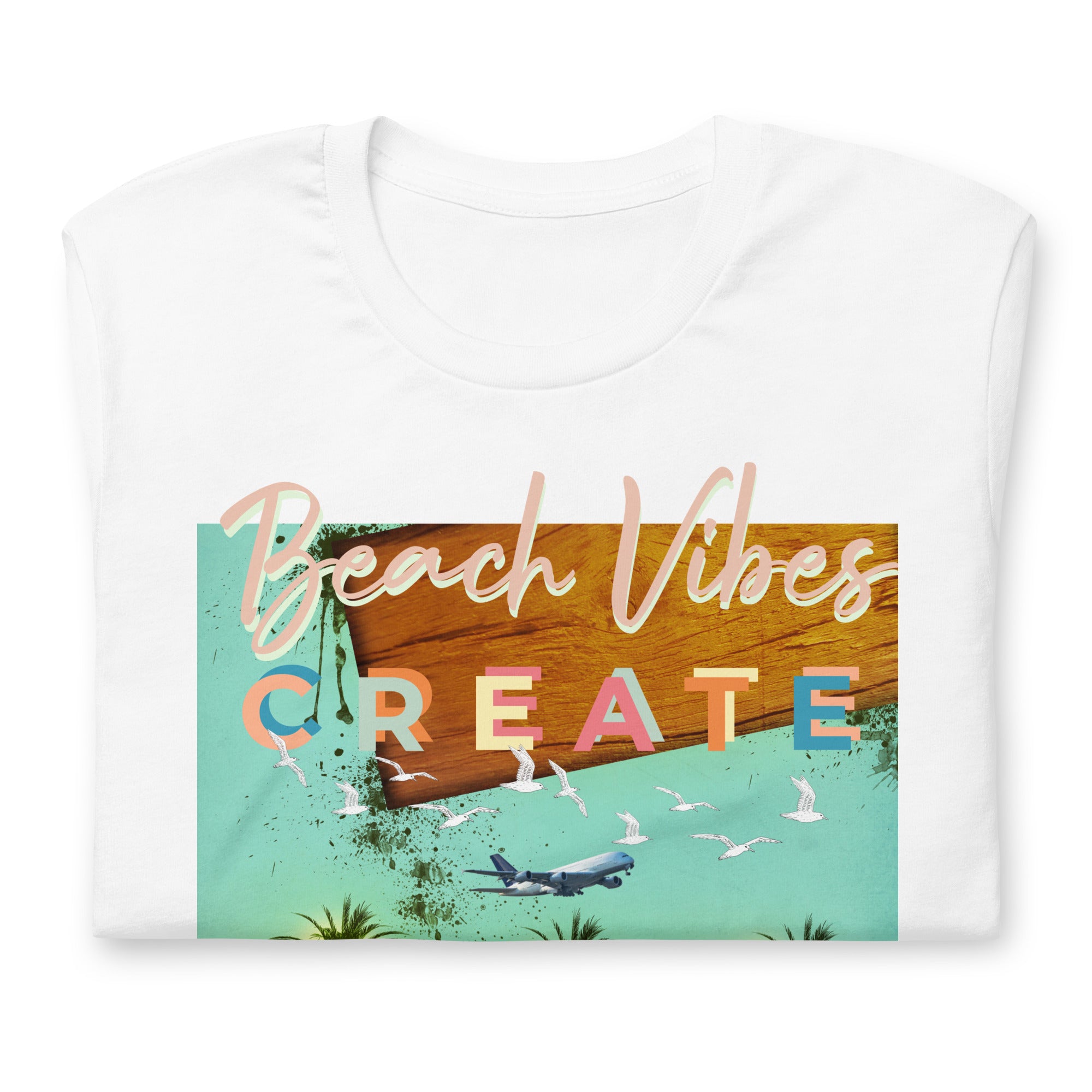 Sunset Vibes Beach Surf Creation 1.0 - Unisex t-shirt White