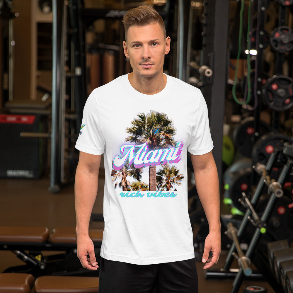 RV Rich Drip Miami Palm Tree Silhouette White - Unisex t-shirt