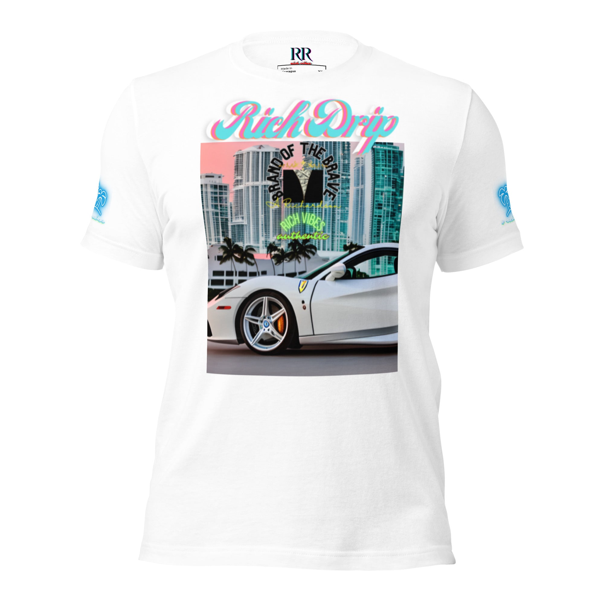 Rich Vibes Motor Sport Miami White Rari White - Unisex t-shirt