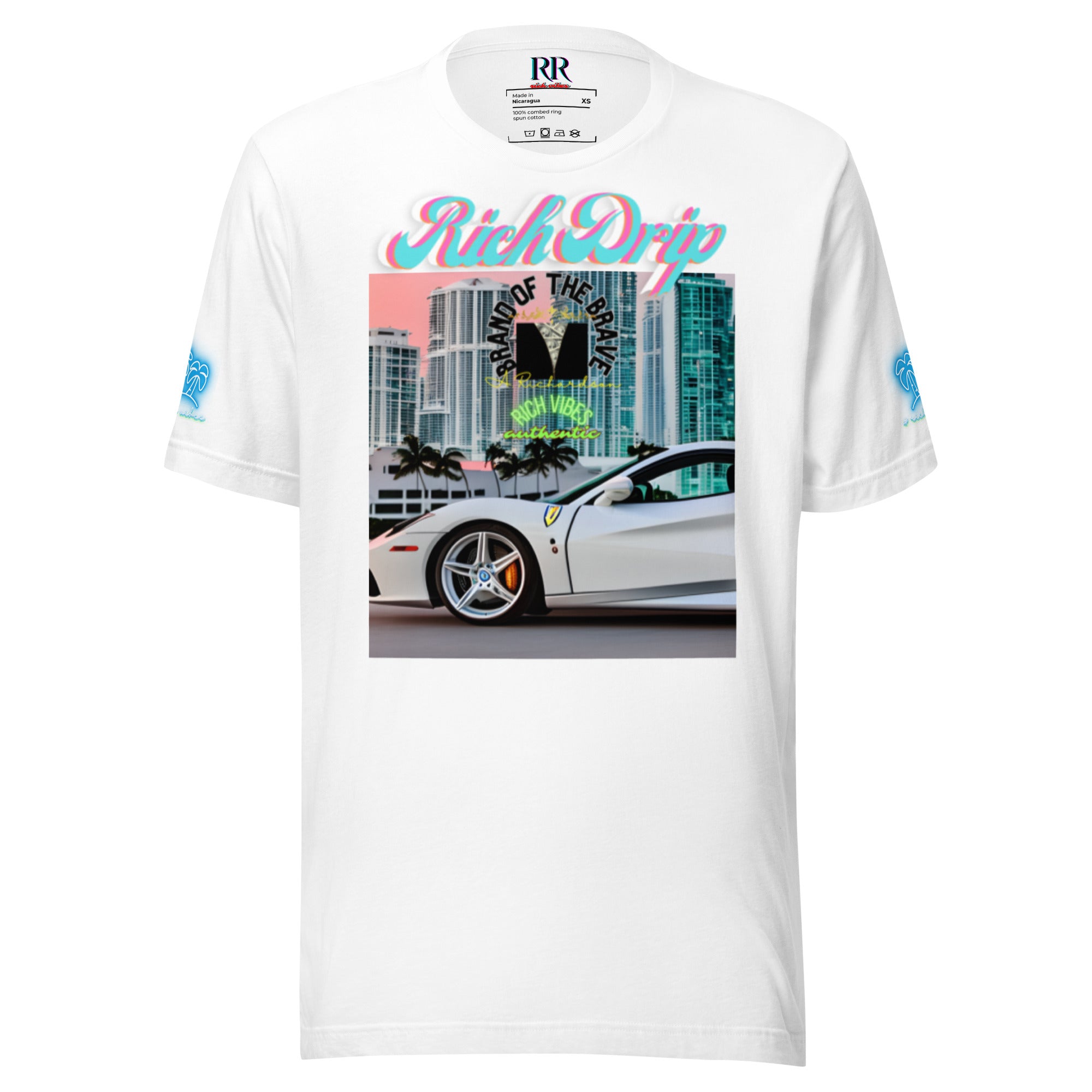 Rich Vibes Motor Sport Miami White Rari White - Unisex t-shirt