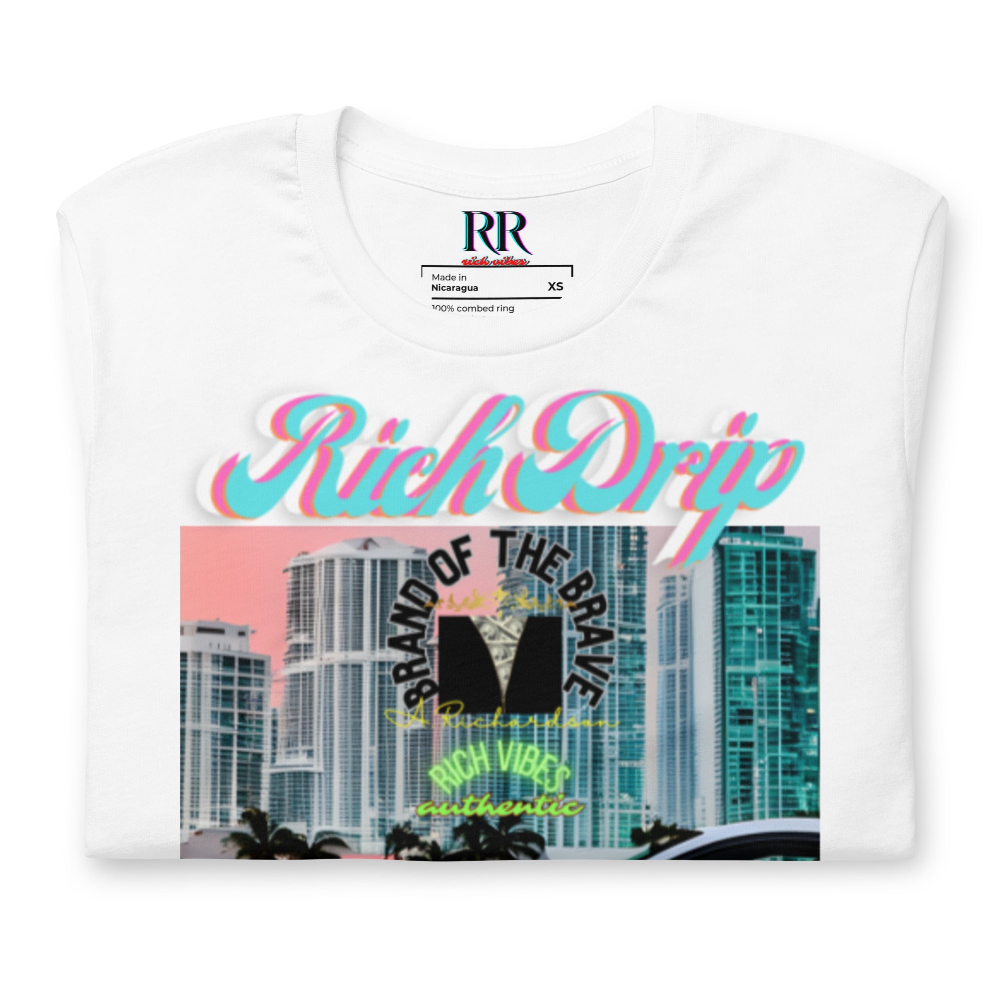 Rich Vibes Motor Sport Miami White Rari White - Unisex t-shirt