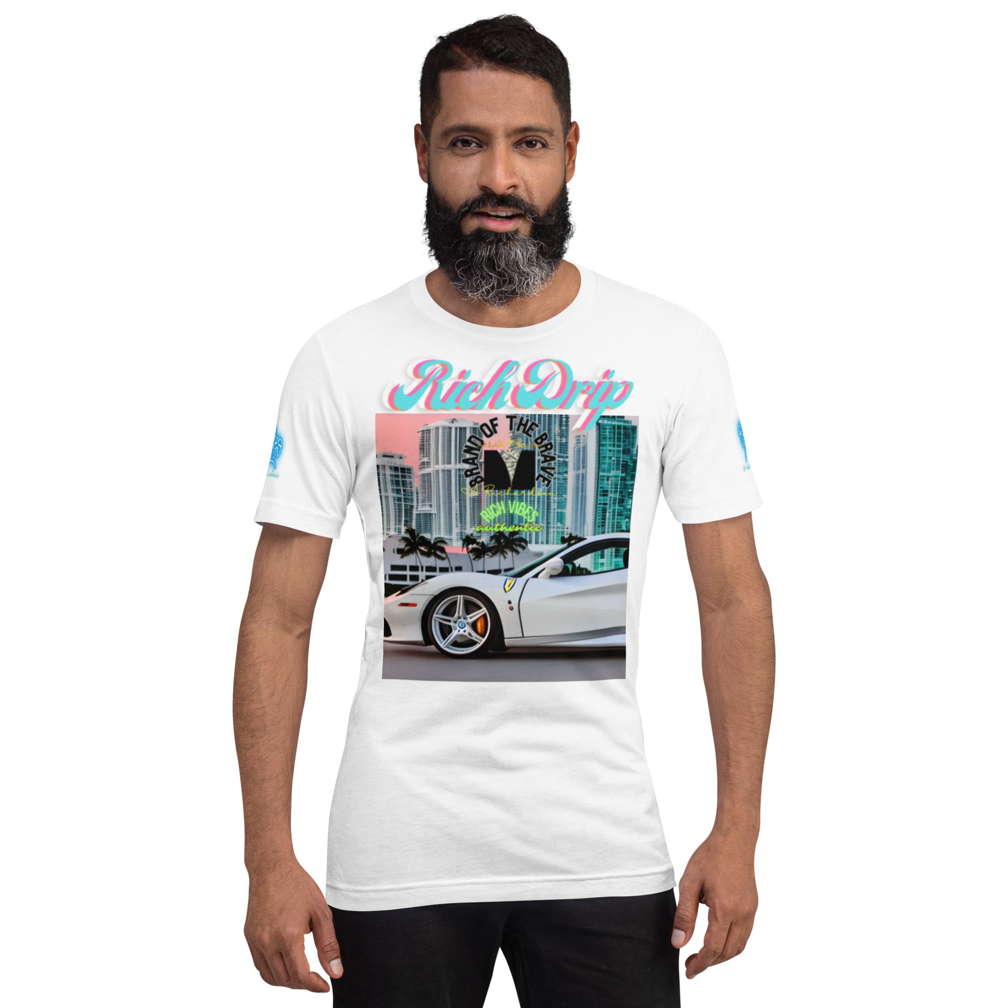 Rich Vibes Motor Sport Miami White Rari White - Unisex t-shirt