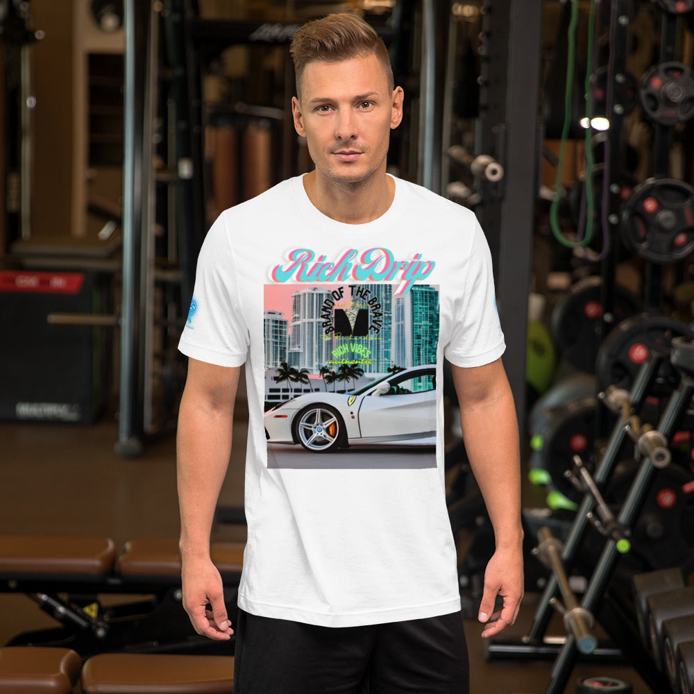 Rich Vibes Motor Sport Miami White Rari White - Unisex t-shirt
