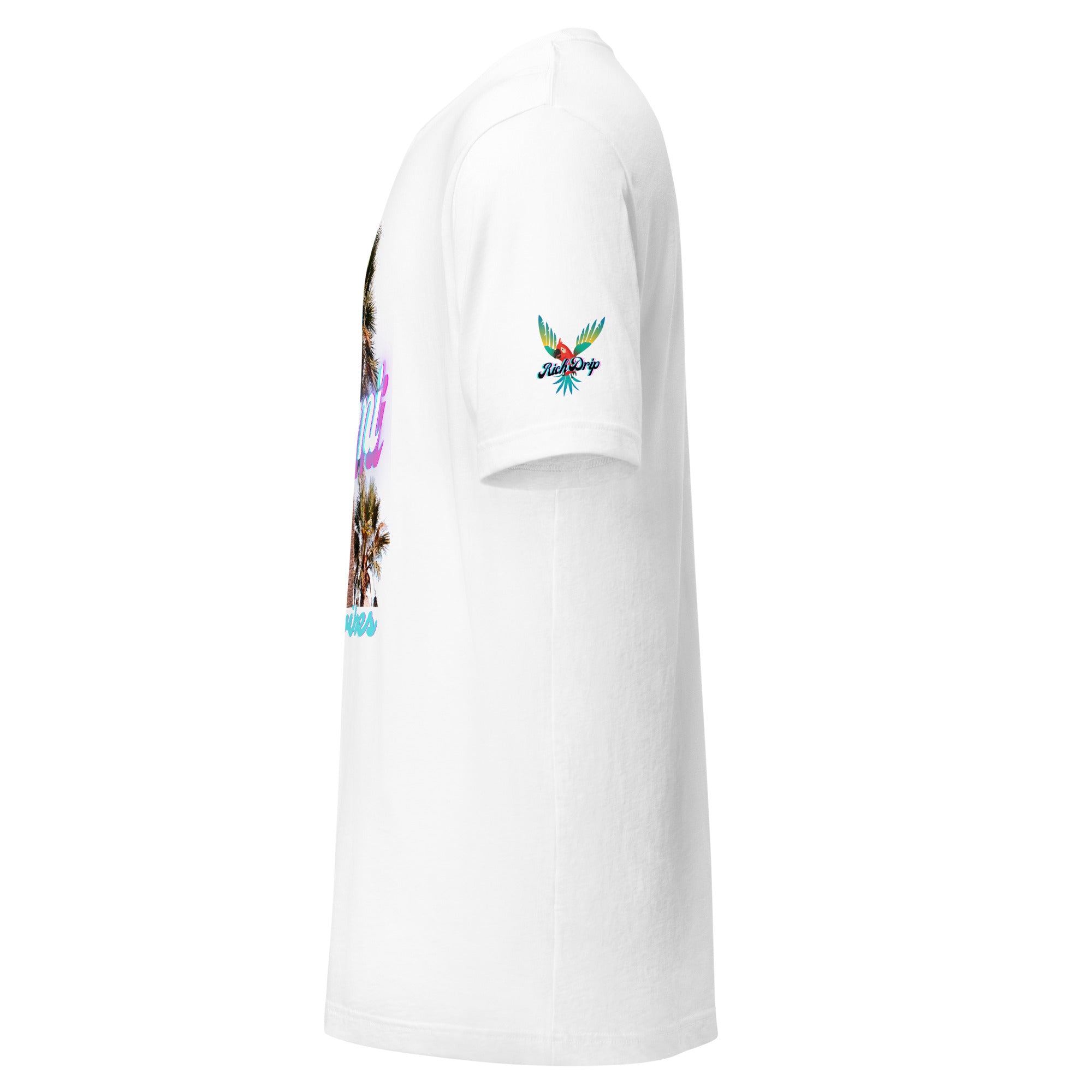RV Rich Drip Miami Palm Tree Silhouette White - Unisex t-shirt