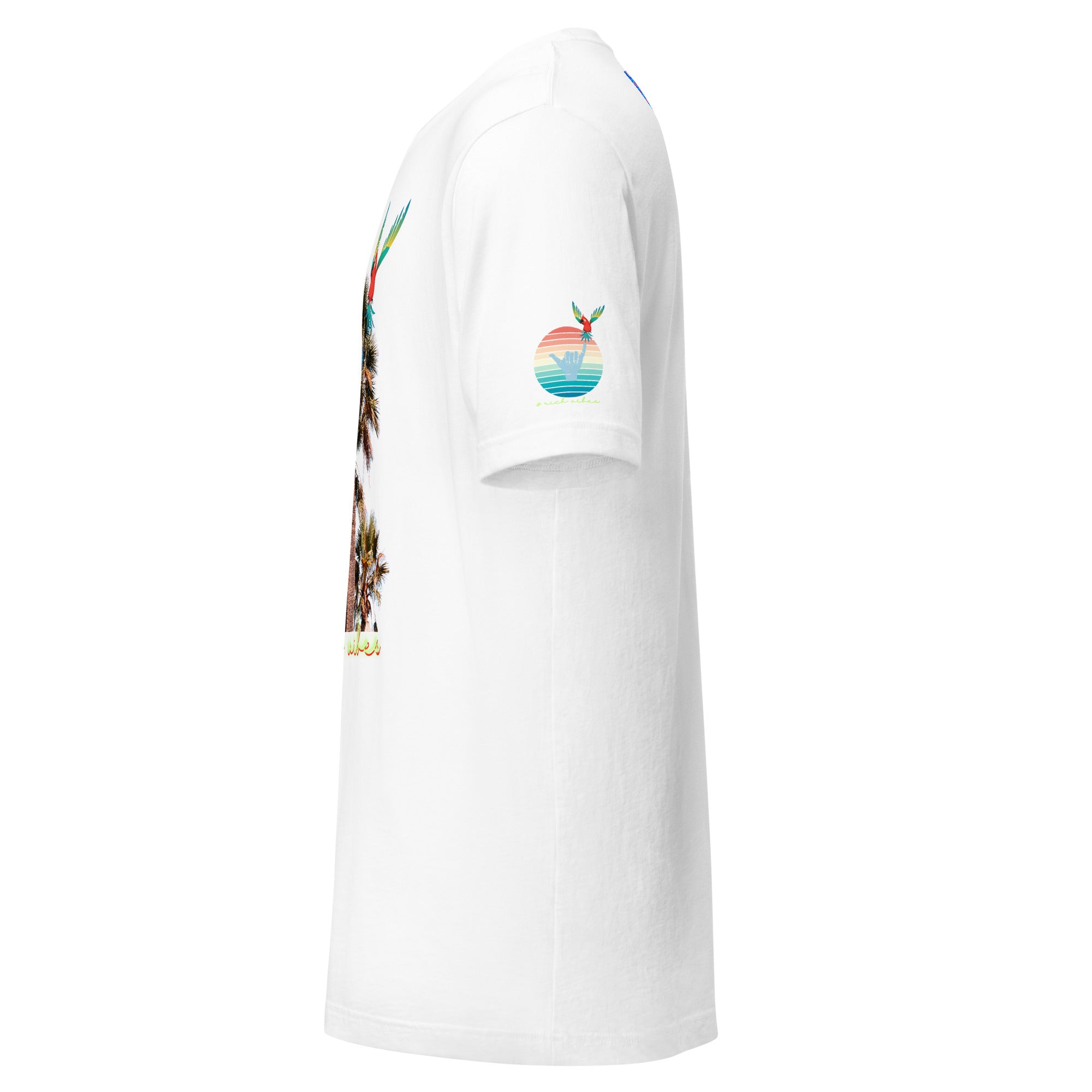 Rich Drip Volt Rich Vibes Colorful Palm Tree Silhouette Multi Colored Circle - Unisex t-shirt Pastel