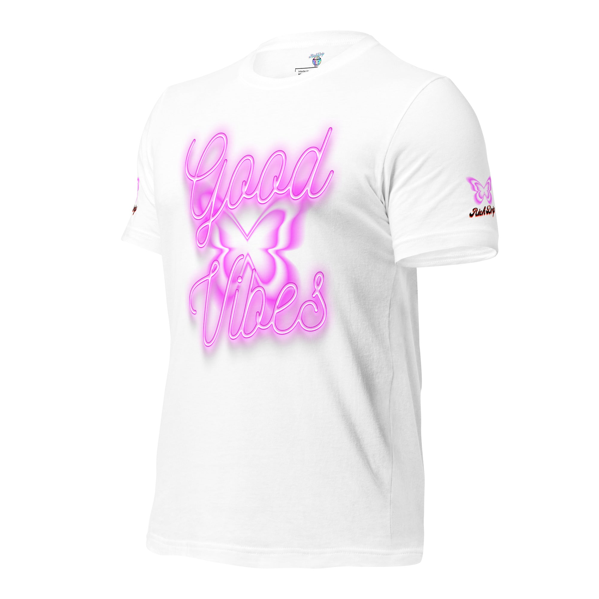 Rich Good Vibes Purple ButterFly "Enjoy Every Moment" - Unisex t-shirt