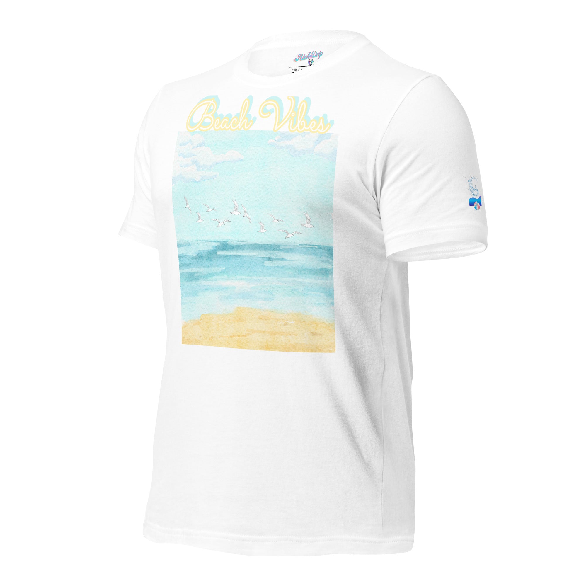 Rich Drip Blue Skies Beach Vibes RR - Unisex t-shirt Pastel