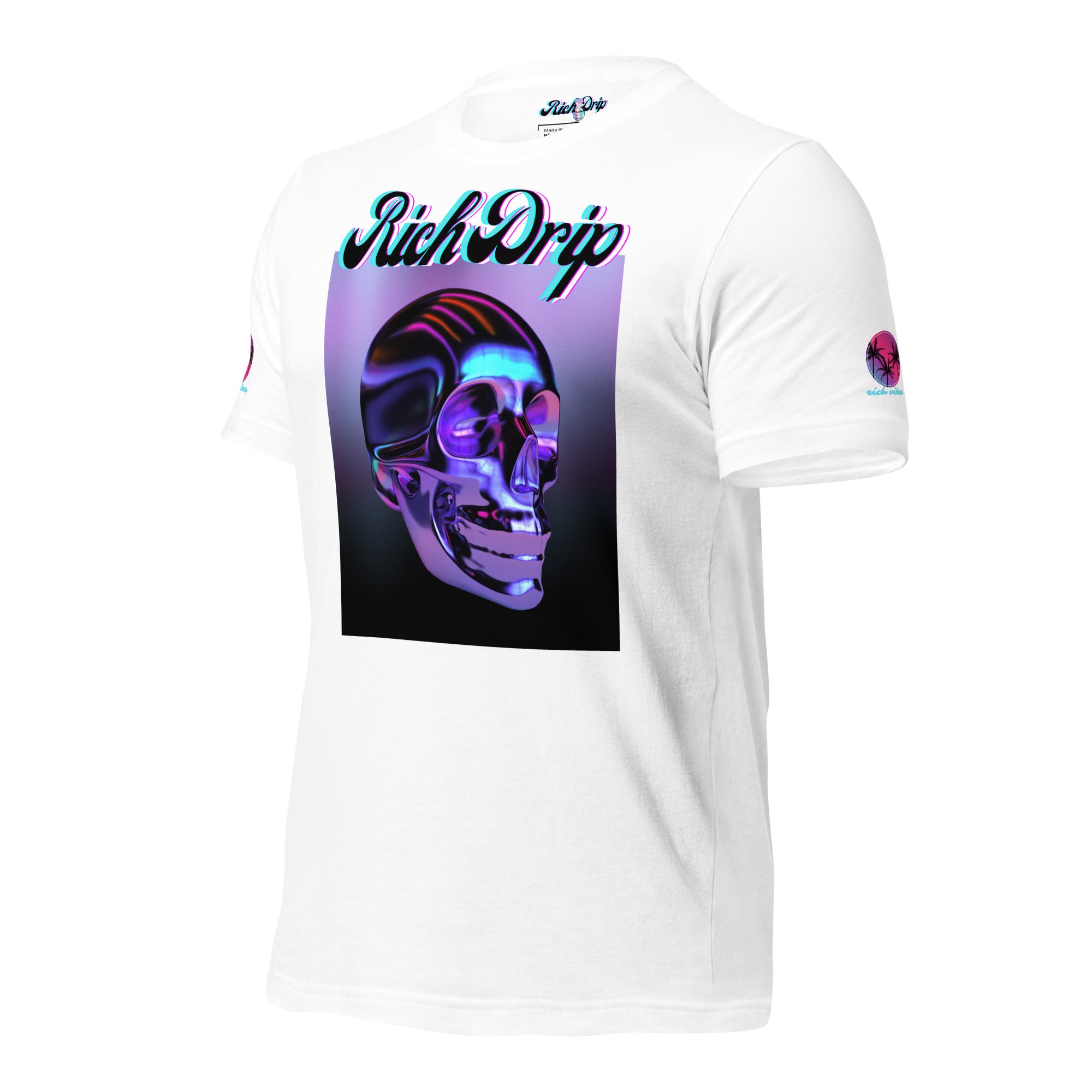 Rich Drip Drippy Metal Skull 2.0 - Unisex t-shirt White