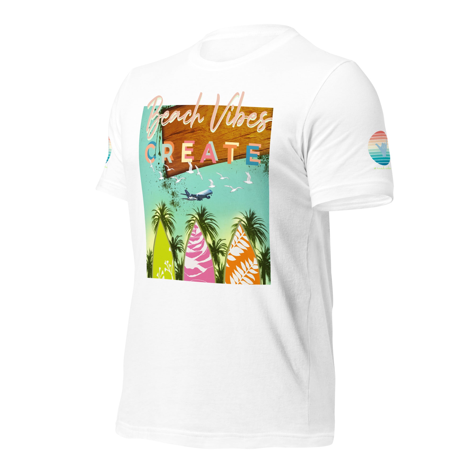 Sunset Vibes Beach Surf Creation 1.0 - Unisex t-shirt White