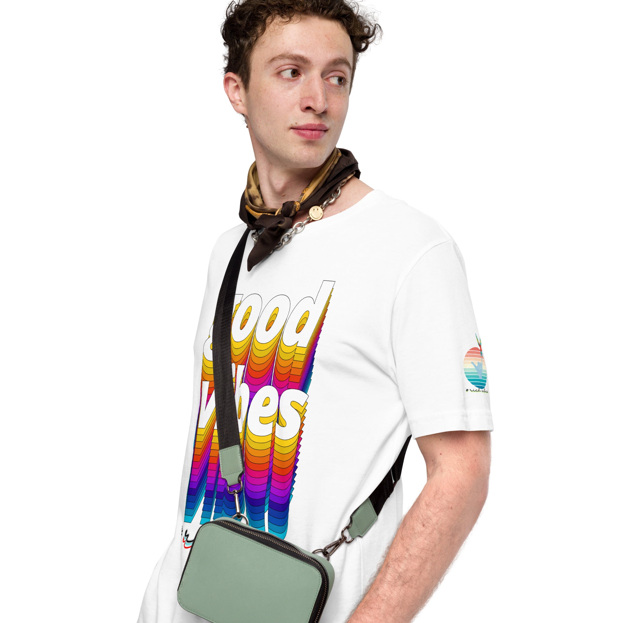 Rich Drip Good Vibes Multi Colored Circle 1.0 - Unisex t-shirt White