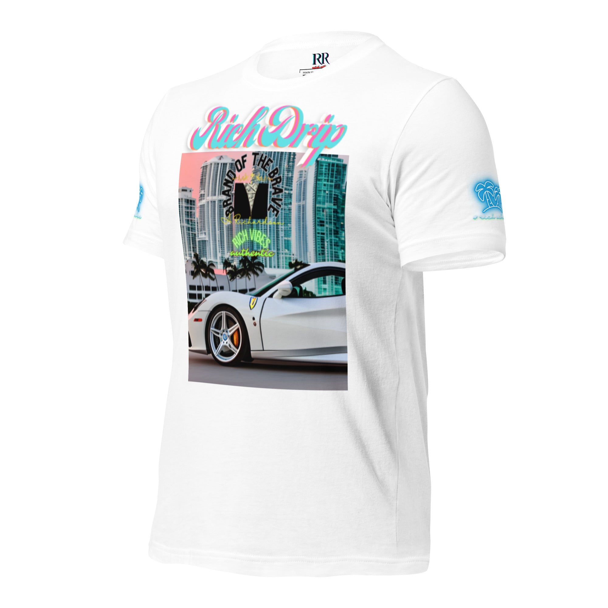 Rich Vibes Motor Sport Miami White Rari White - Unisex t-shirt