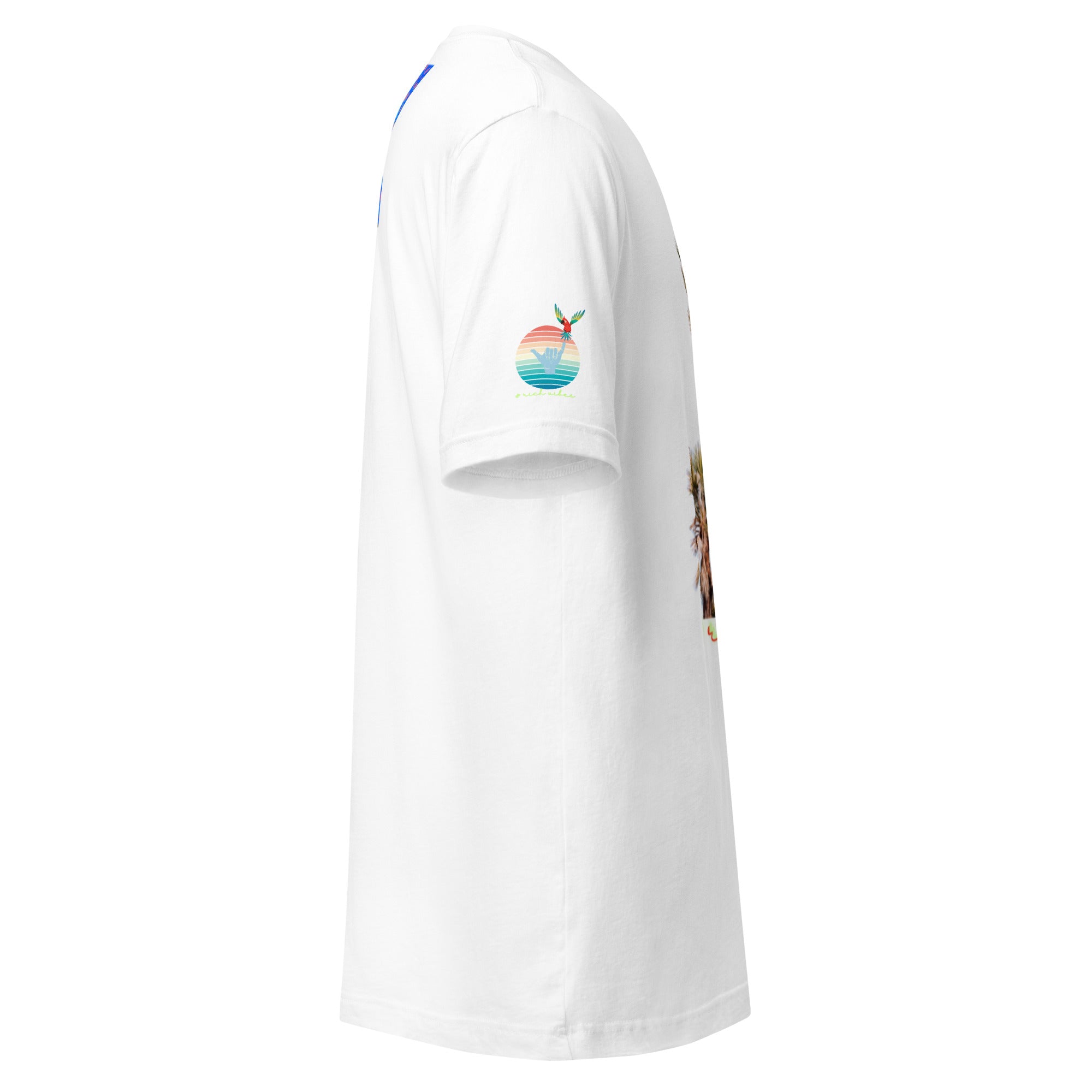 Rich Drip Volt Rich Vibes Colorful Palm Tree Silhouette Multi Colored Circle - Unisex t-shirt White