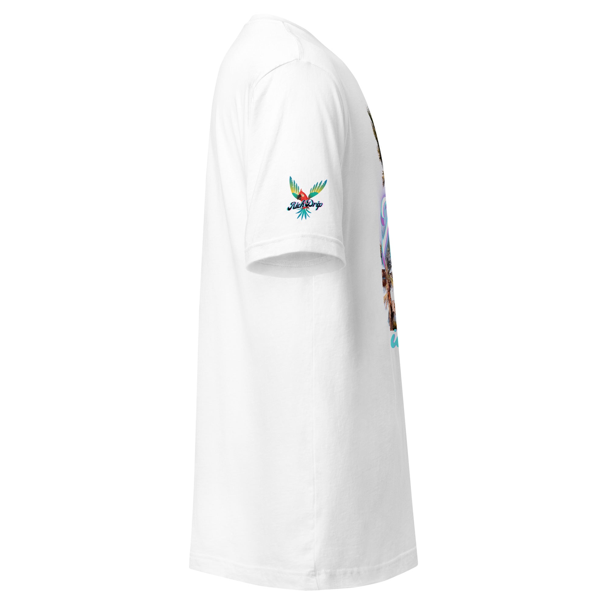 RV Rich Drip Miami Palm Tree Silhouette White - Unisex t-shirt