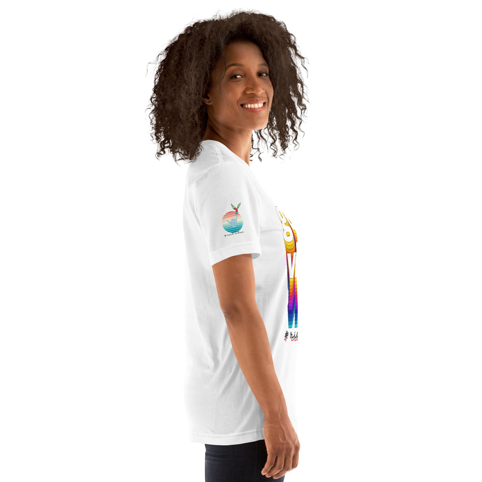 Rich Drip Good Vibes Multi Colored Circle 1.0 - Unisex t-shirt White