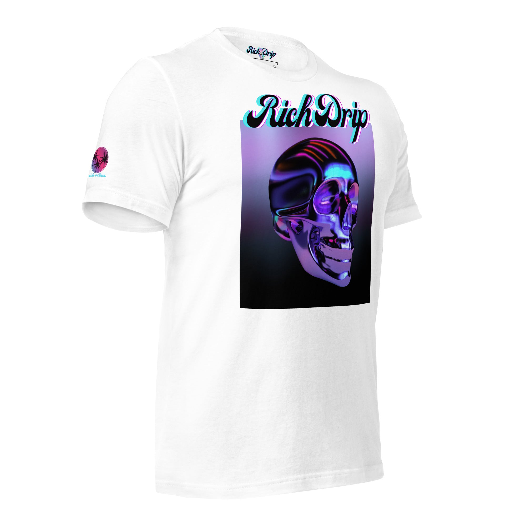 Rich Drip Drippy Metal Skull 2.0 - Unisex t-shirt White