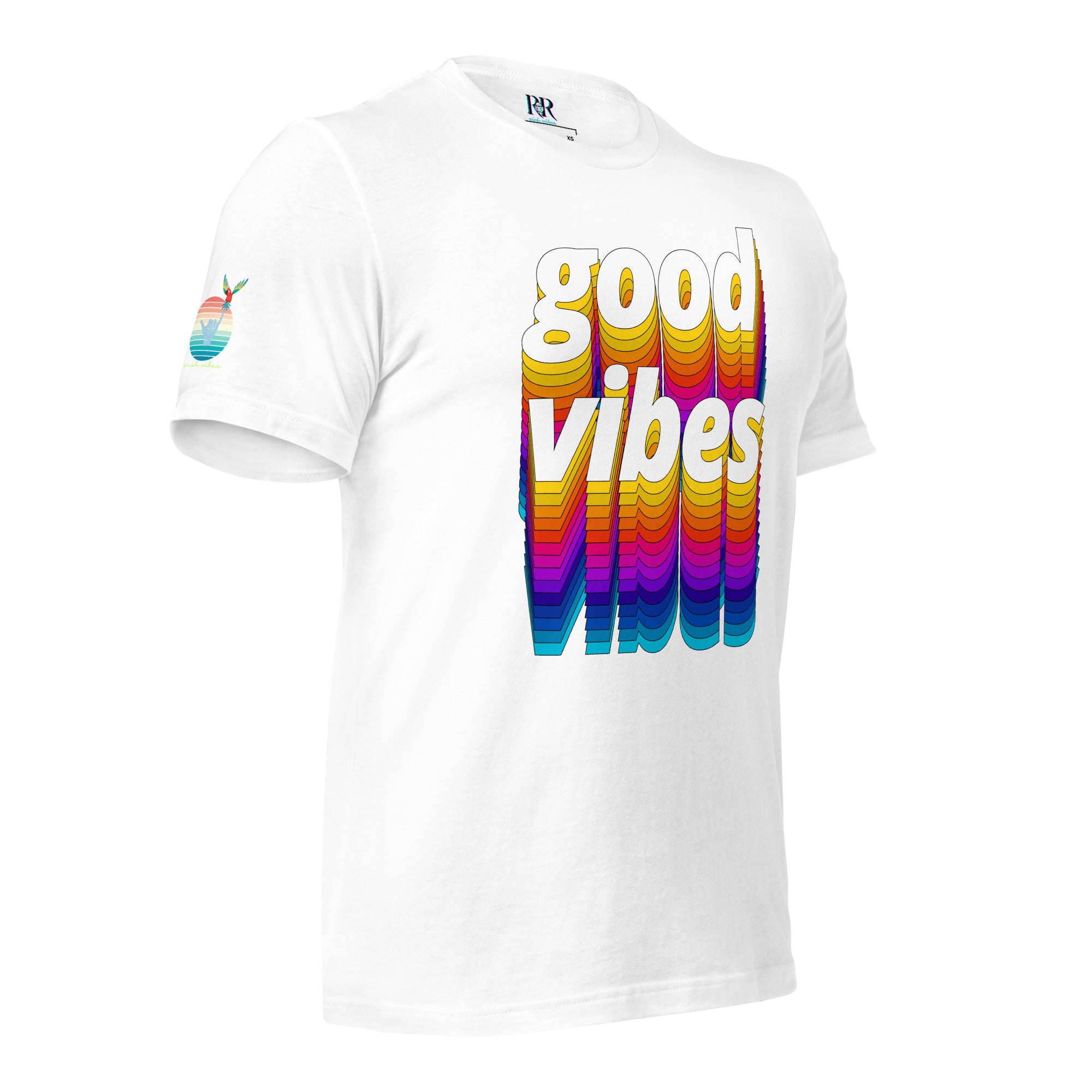 Rich Drip Good Vibes Multi Colored Circle - Unisex t-shirt White