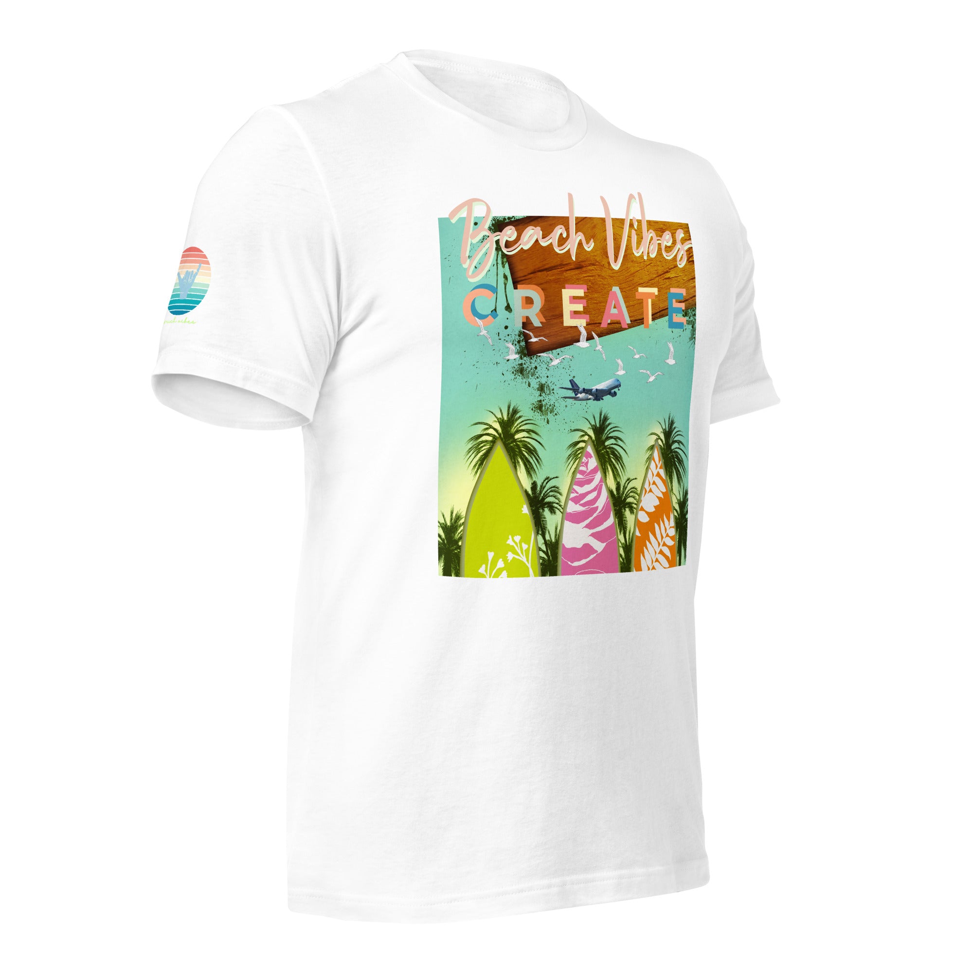 Sunset Vibes Beach Surf Creation 1.0 - Unisex t-shirt White