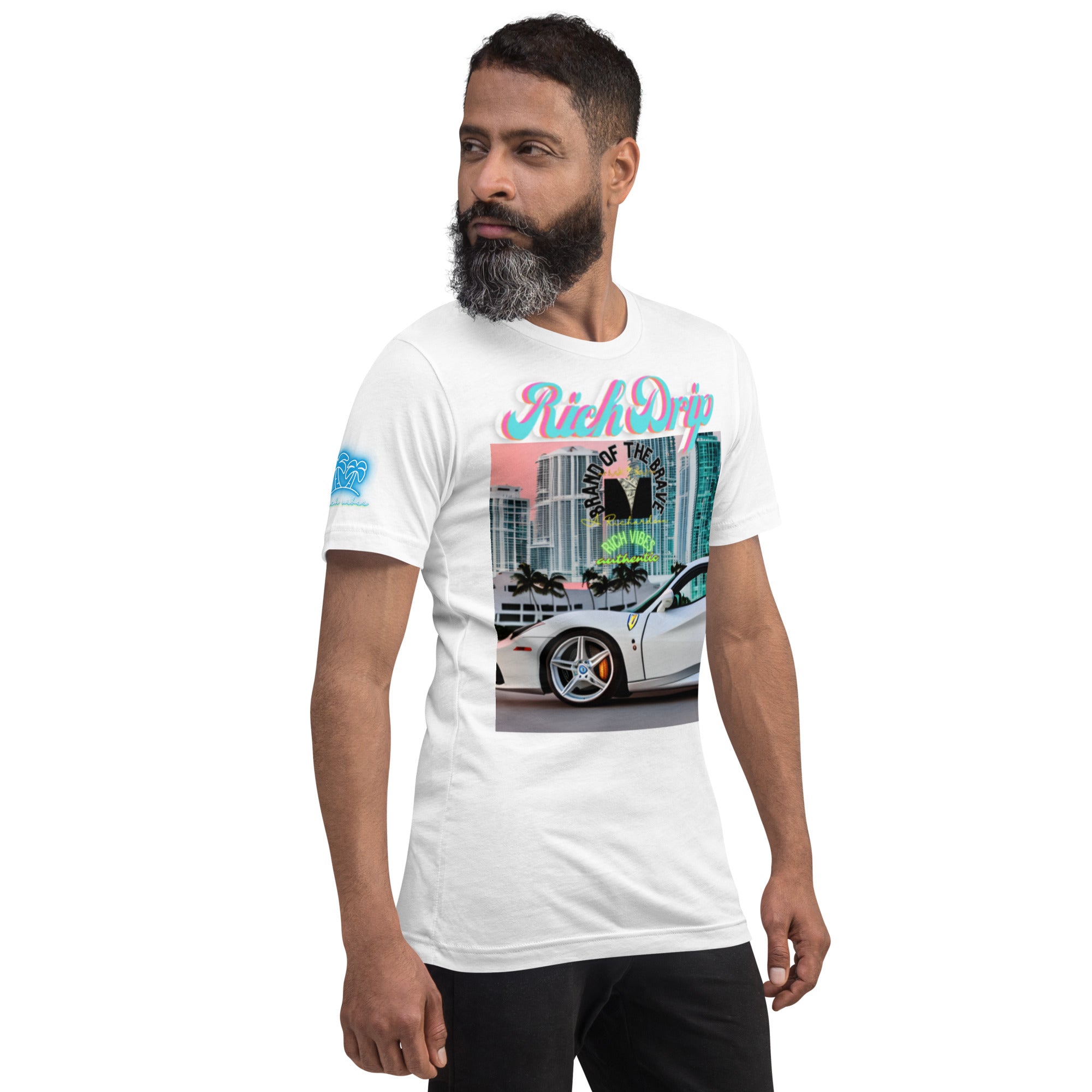 Rich Vibes Motor Sport Miami White Rari White - Unisex t-shirt