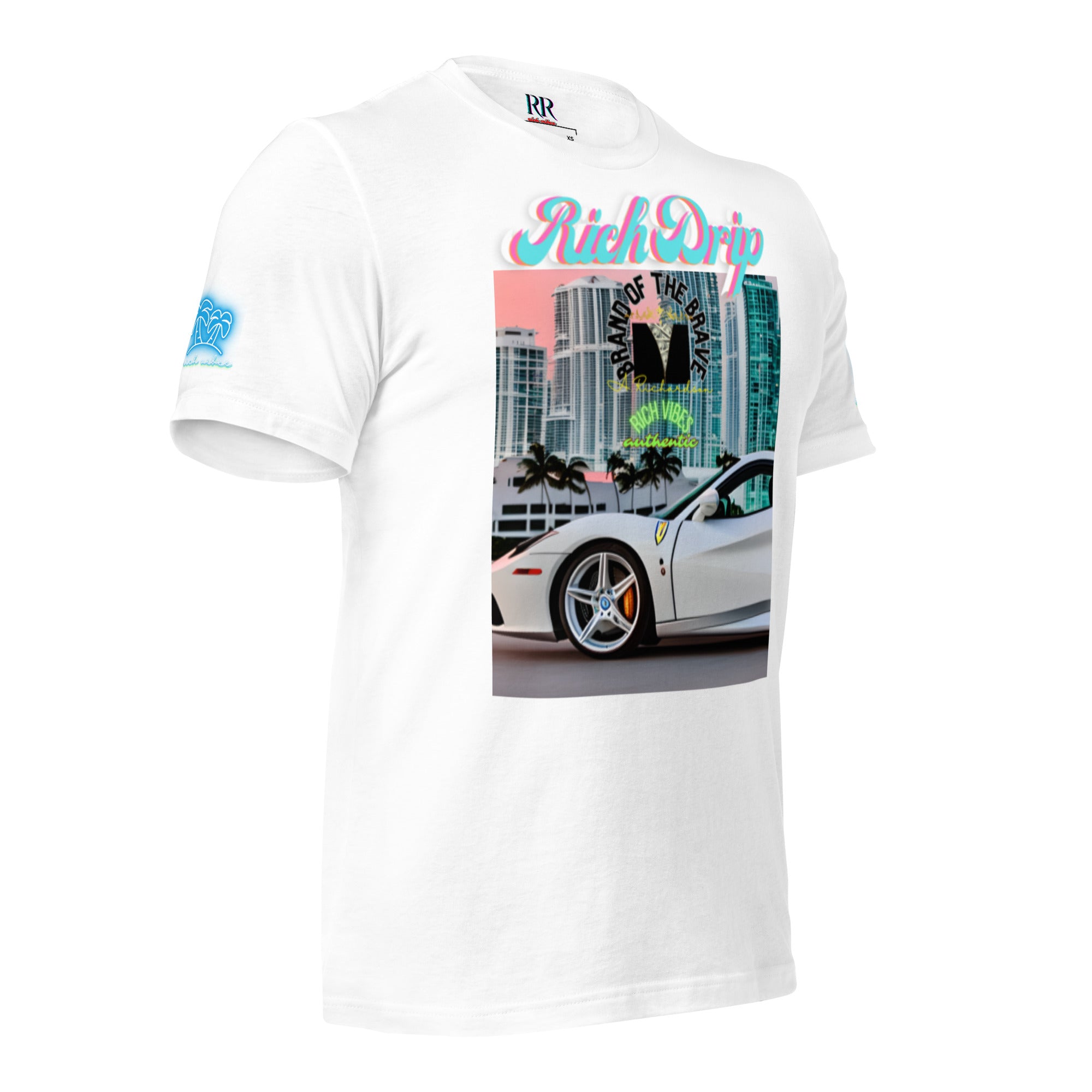 Rich Vibes Motor Sport Miami White Rari White - Unisex t-shirt