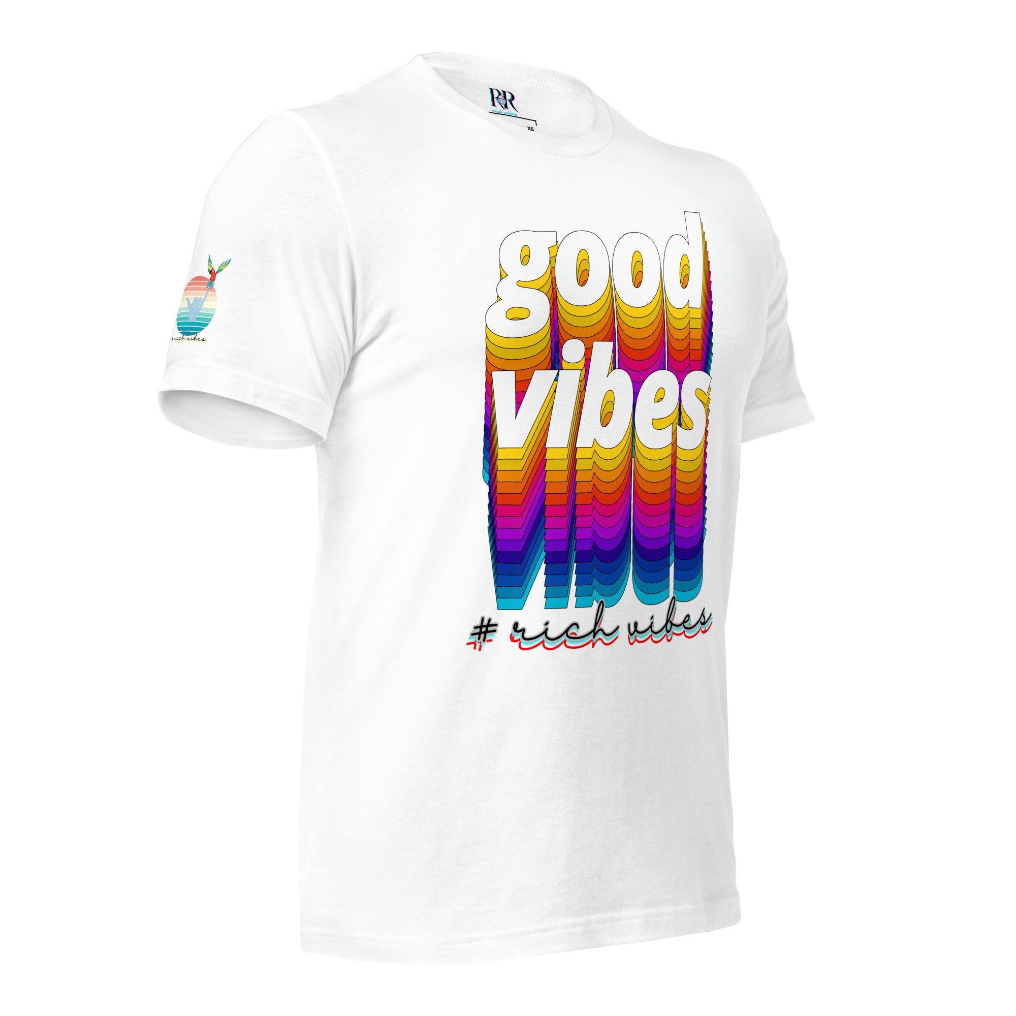 Rich Drip Good Vibes Multi Colored Circle 1.0 - Unisex t-shirt White