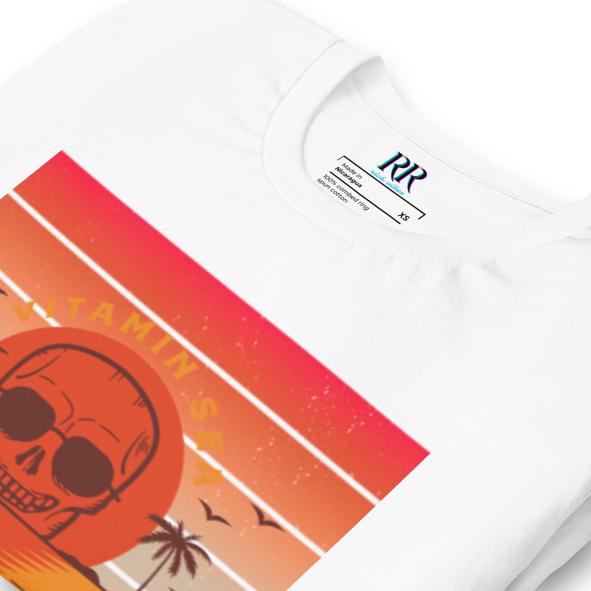 Rich Vibes Vitamin Sea White - Unisex Staple T-Shirt | Bella + Canvas 3001