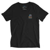 Rich Vibes RV Palm Tree Top Logo Benjamins - Unisex Short Sleeve V-Neck T-Shirt