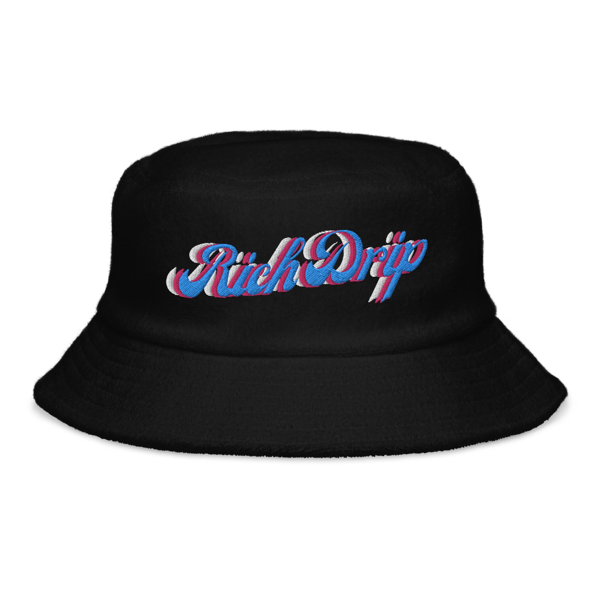 Rich Vibes Rich Drip Miami - Unstructured terry cloth bucket hat