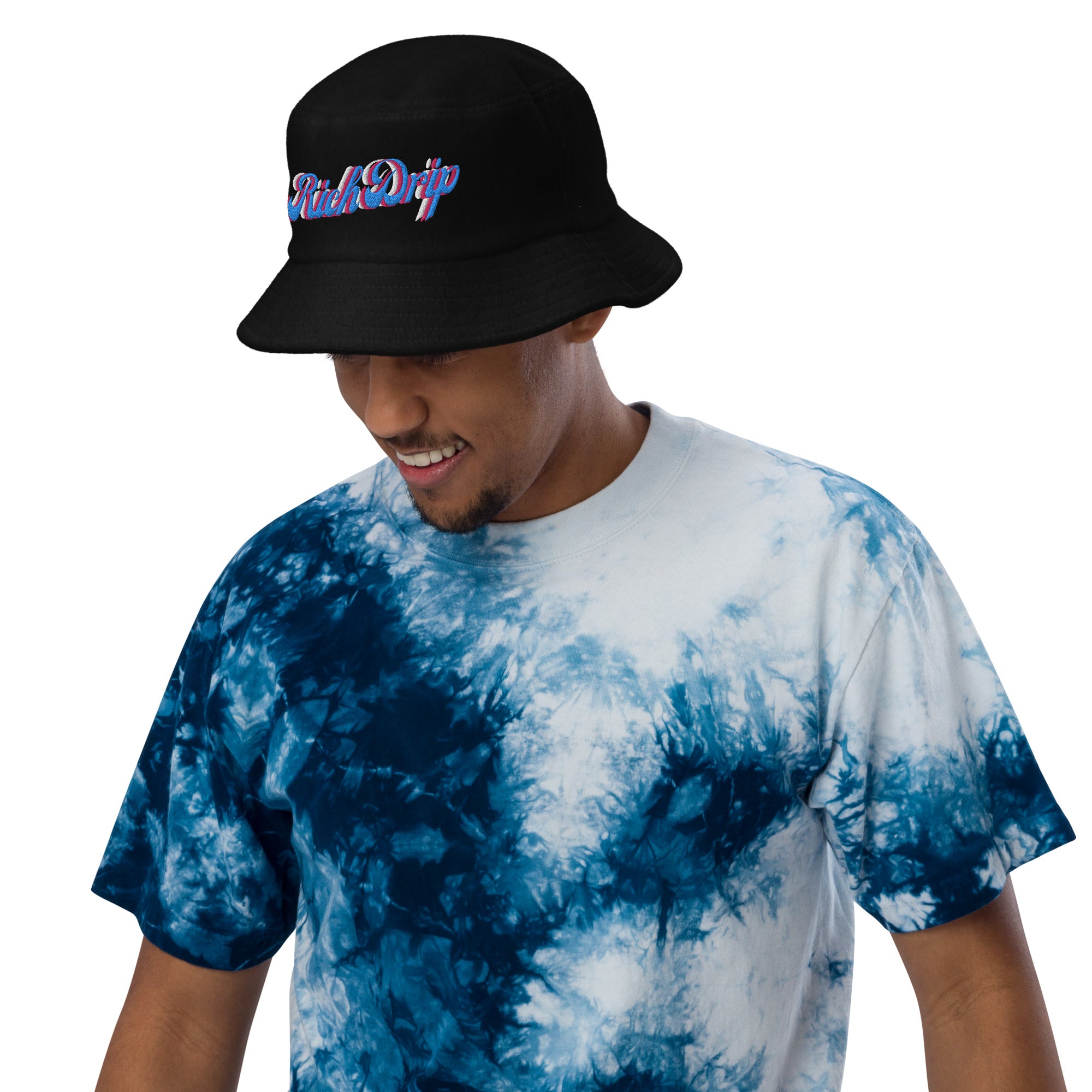 Rich Vibes Rich Drip Miami - Unstructured terry cloth bucket hat
