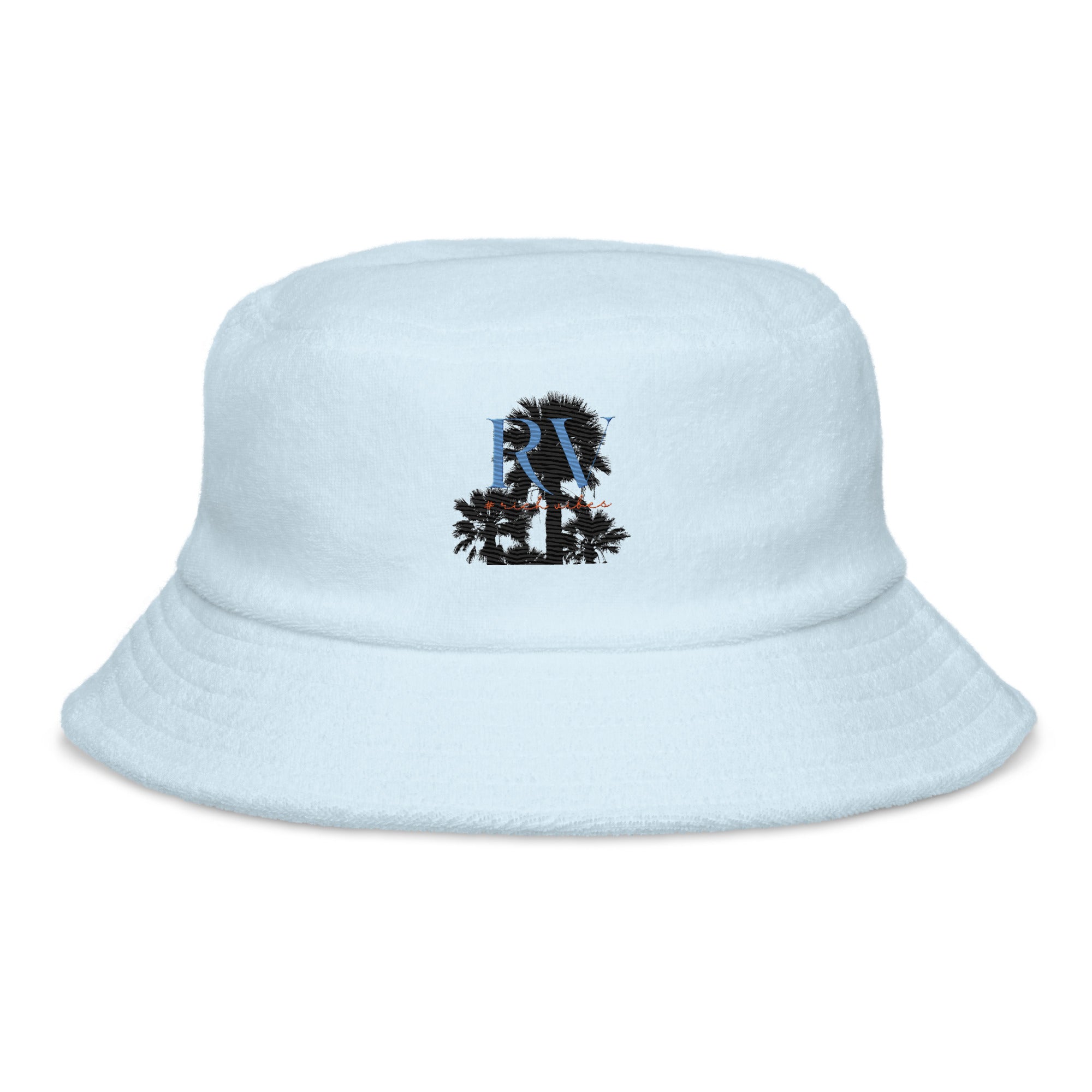 Rich Vibes RV Palm Tree - Unstructured terry cloth bucket hat