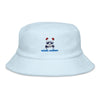 Rich Vibes Sunset Beach Panda - Unstructured terry cloth bucket hat
