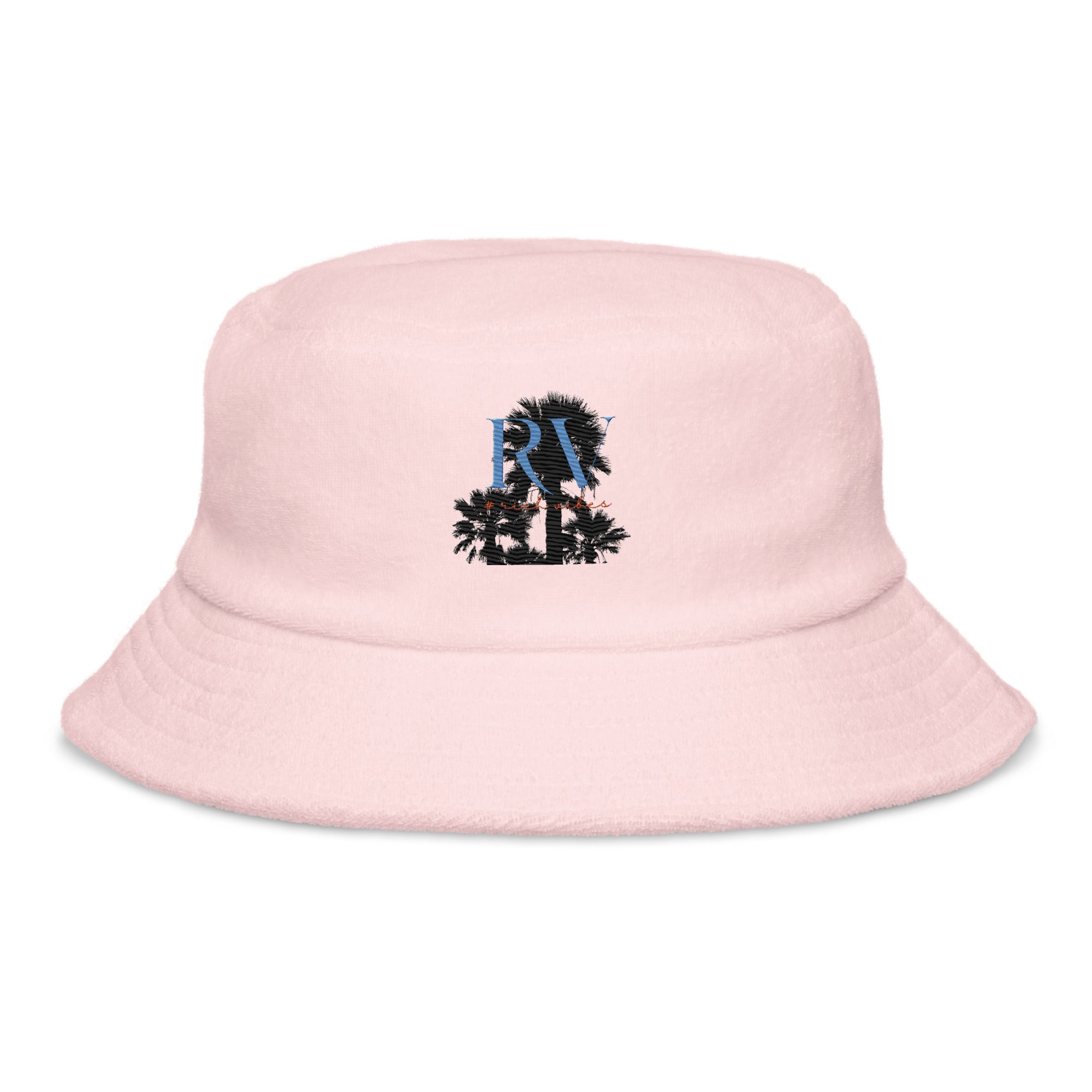 Rich Vibes RV Palm Tree - Unstructured terry cloth bucket hat