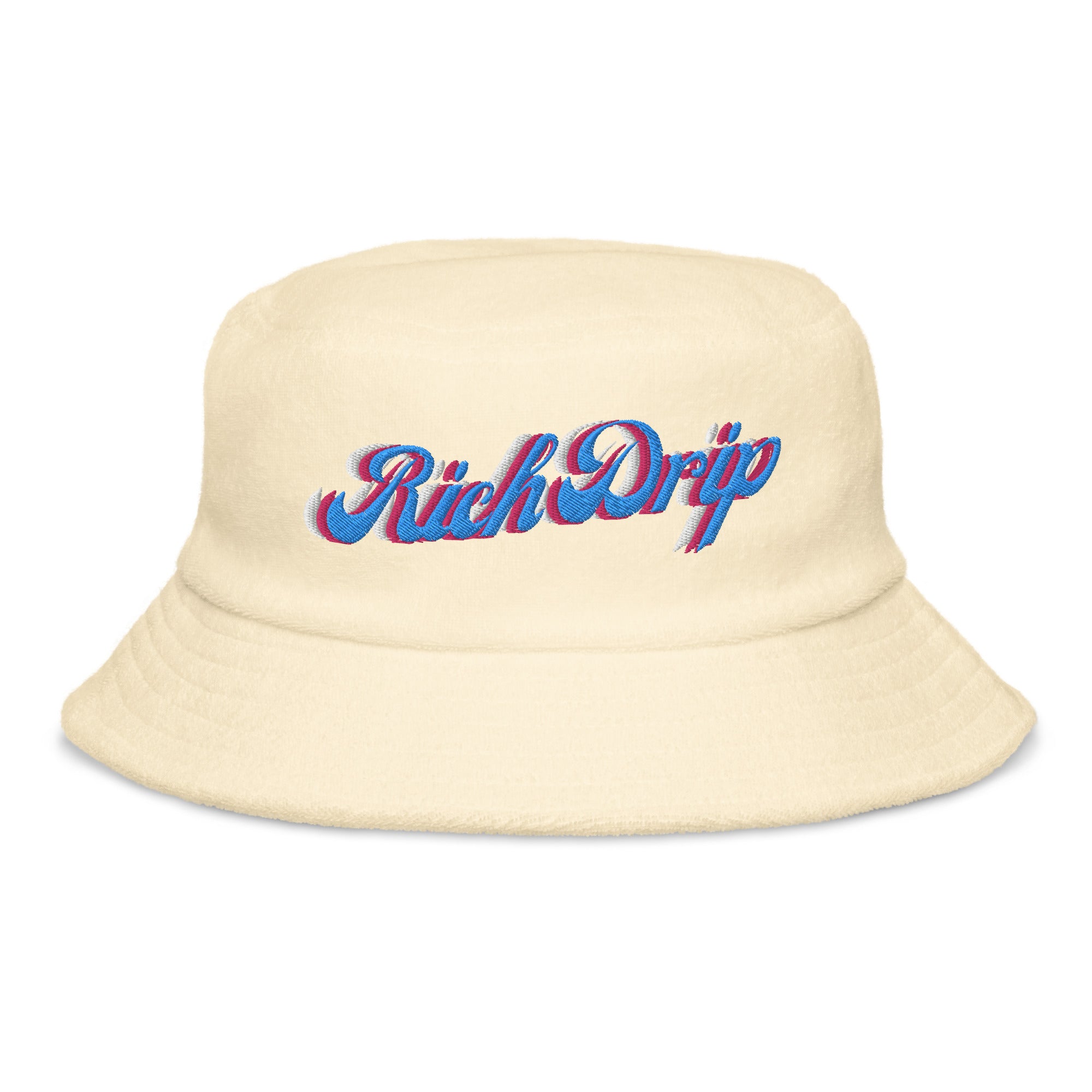 Rich Vibes Rich Drip Miami - Unstructured terry cloth bucket hat