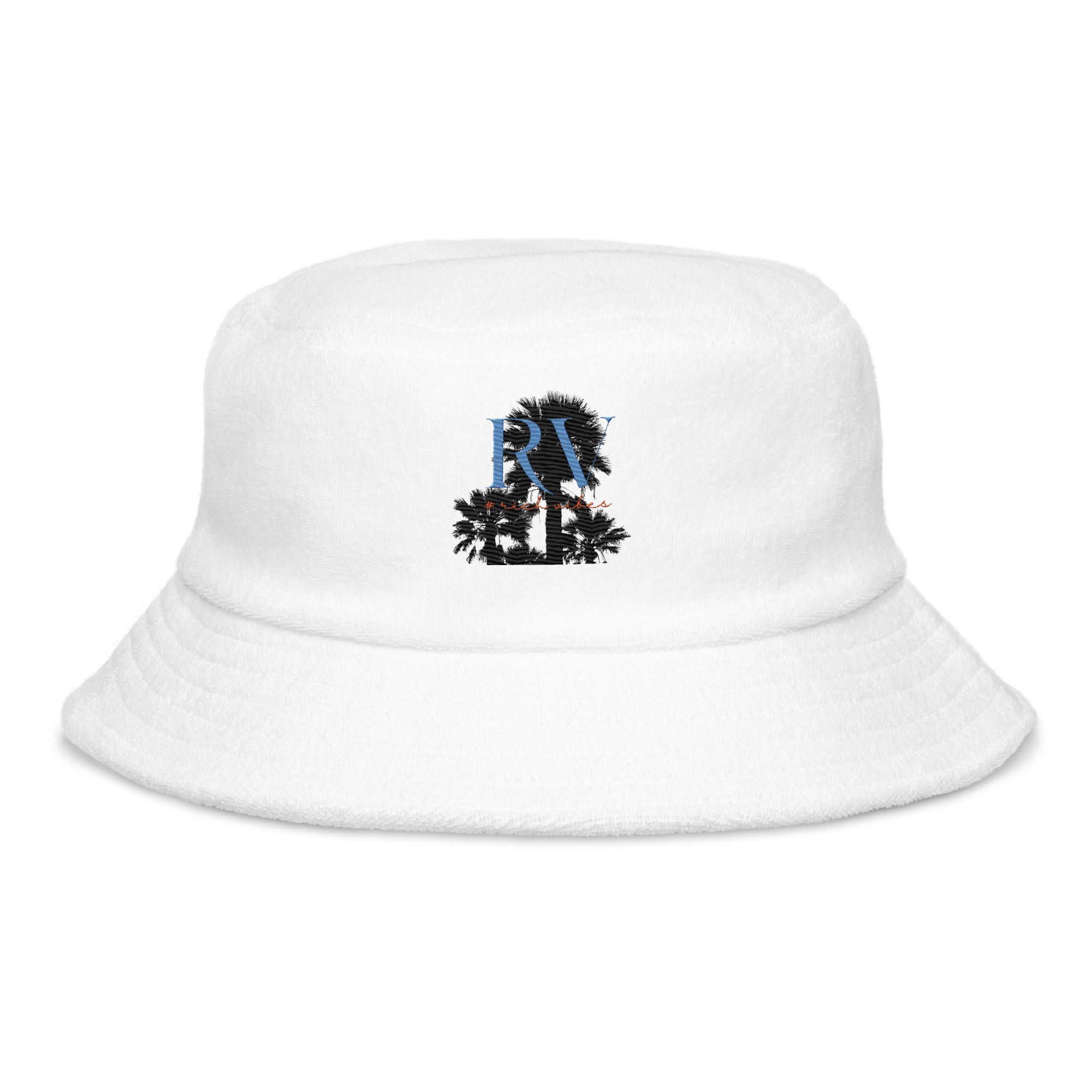Rich Vibes RV Palm Tree - Unstructured terry cloth bucket hat