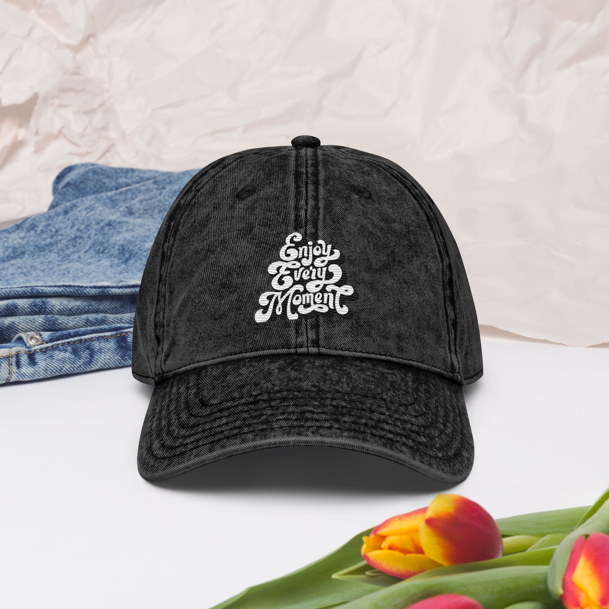 Rich Vibes Enjoy Every Moment - Vintage Cotton Twill Cap