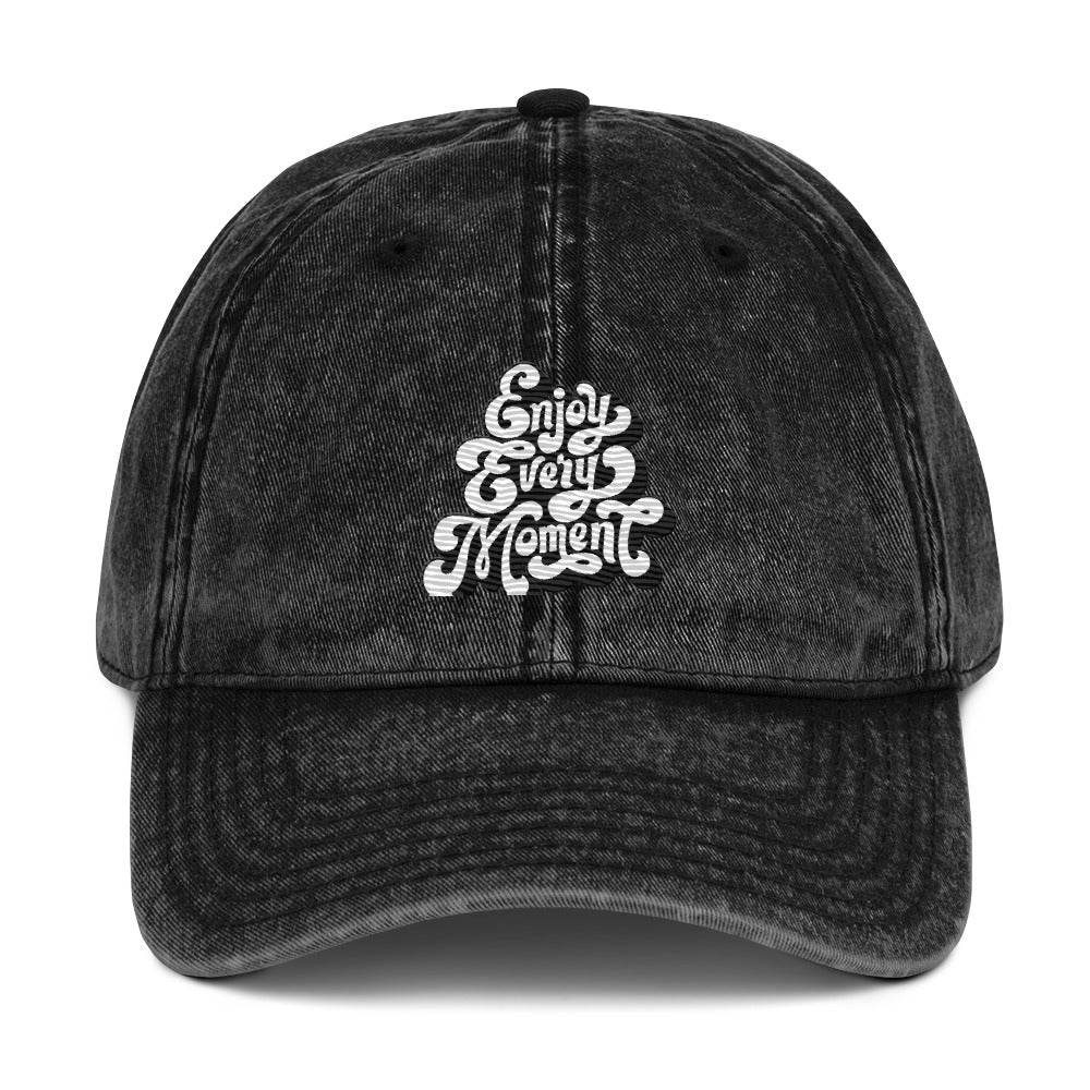 Rich Vibes Enjoy Every Moment - Vintage Cotton Twill Cap