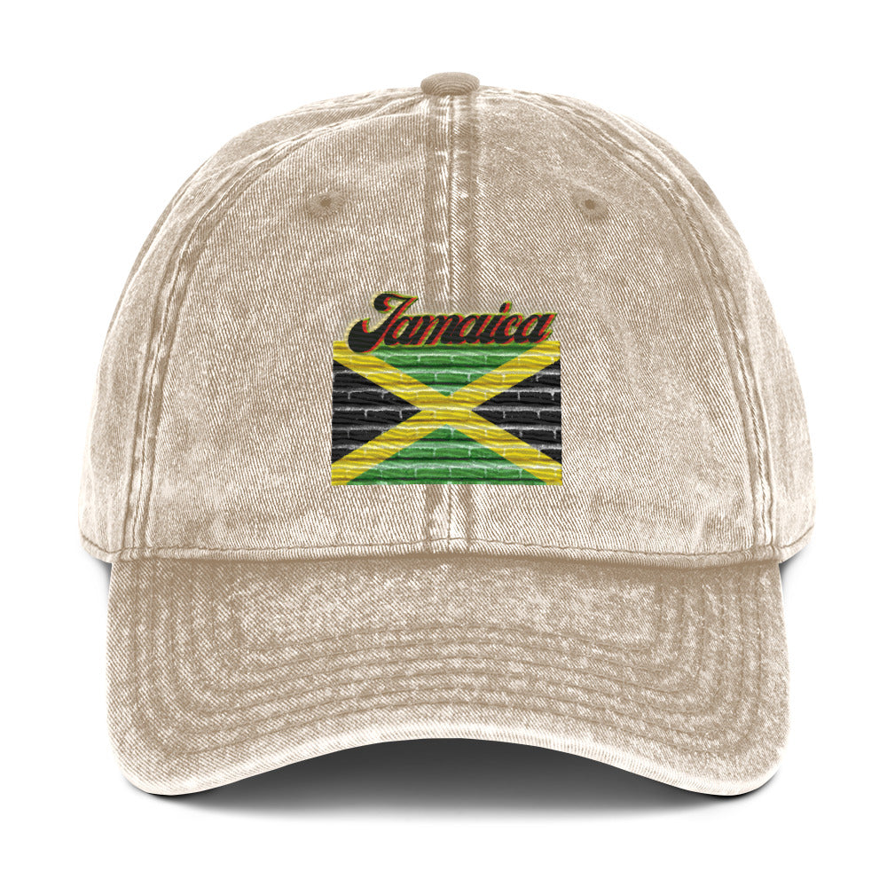 Jamaica Camo Flag Khacki - Vintage Cotton Twill Cap