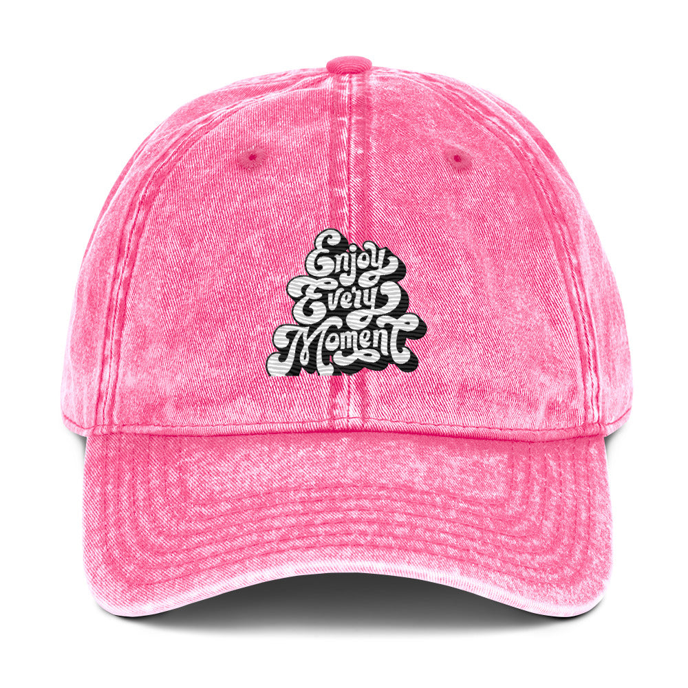 Rich Vibes Enjoy Every Moment - Vintage Cotton Twill Cap