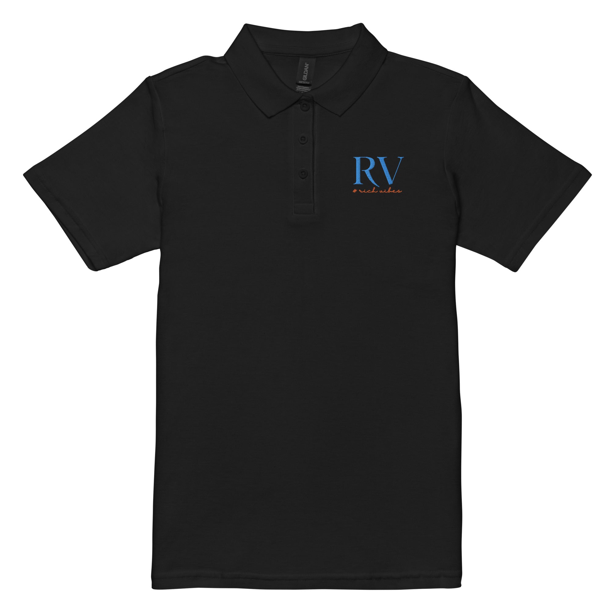 Rich Vibes RV Logo - Women’s pique polo shirt