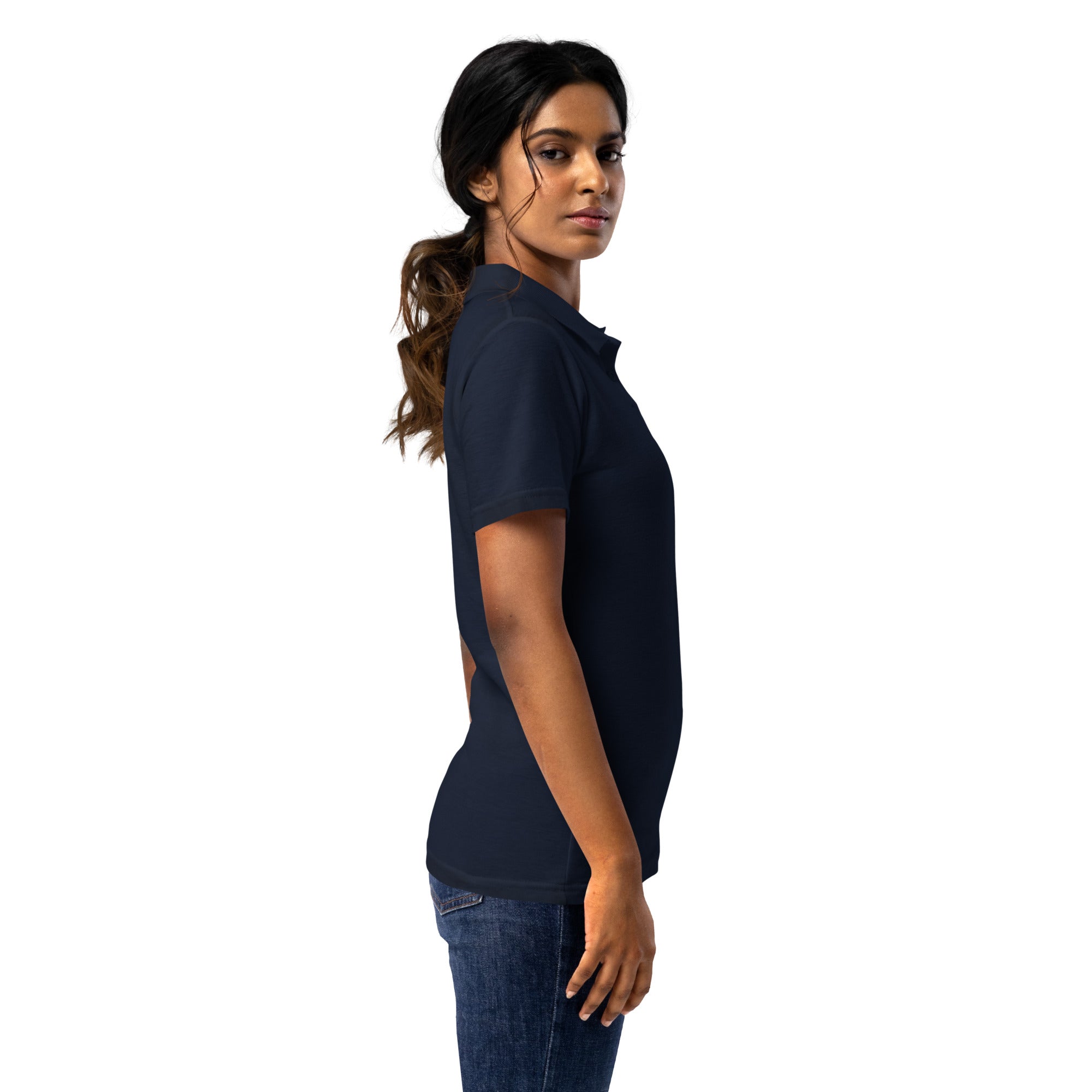 Rich Vibes RV Logo - Women’s pique polo shirt