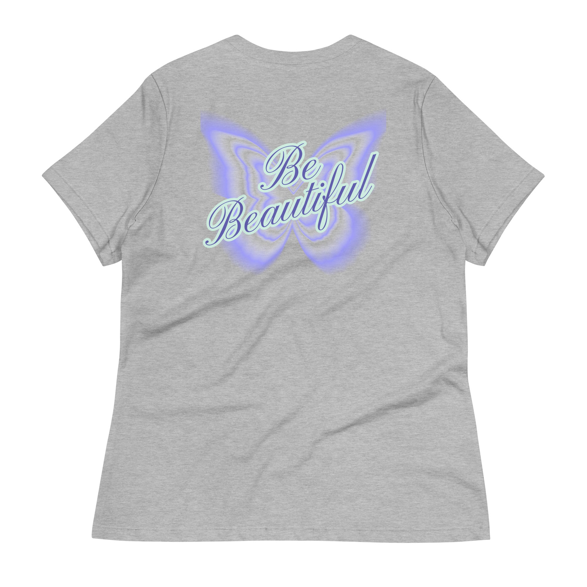 Vineyard Vibes Stay Positive Be Beautiful - Women's Relaxed T-Shirt