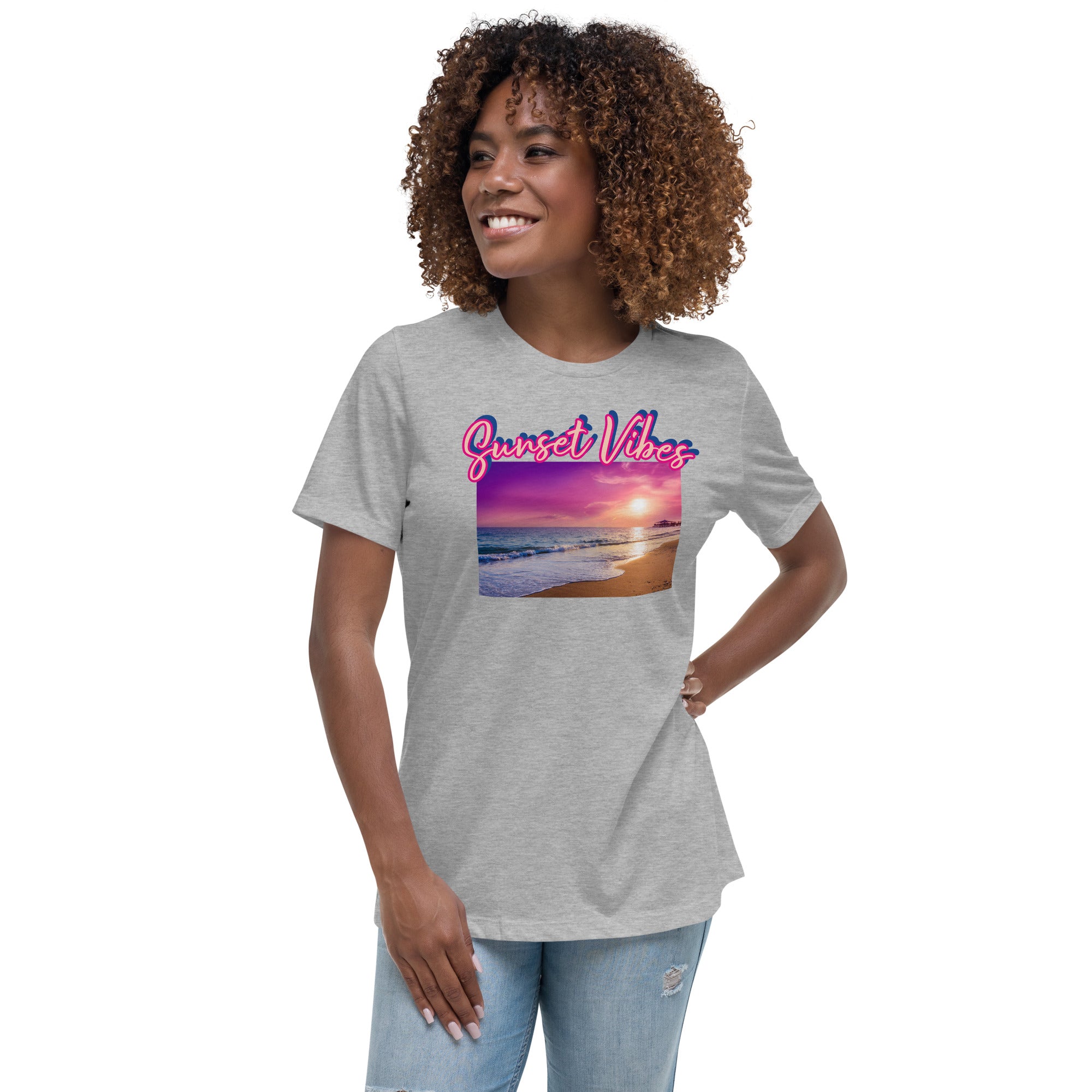 Sunset Vibes Purple - Women's Relaxed T-Shirt