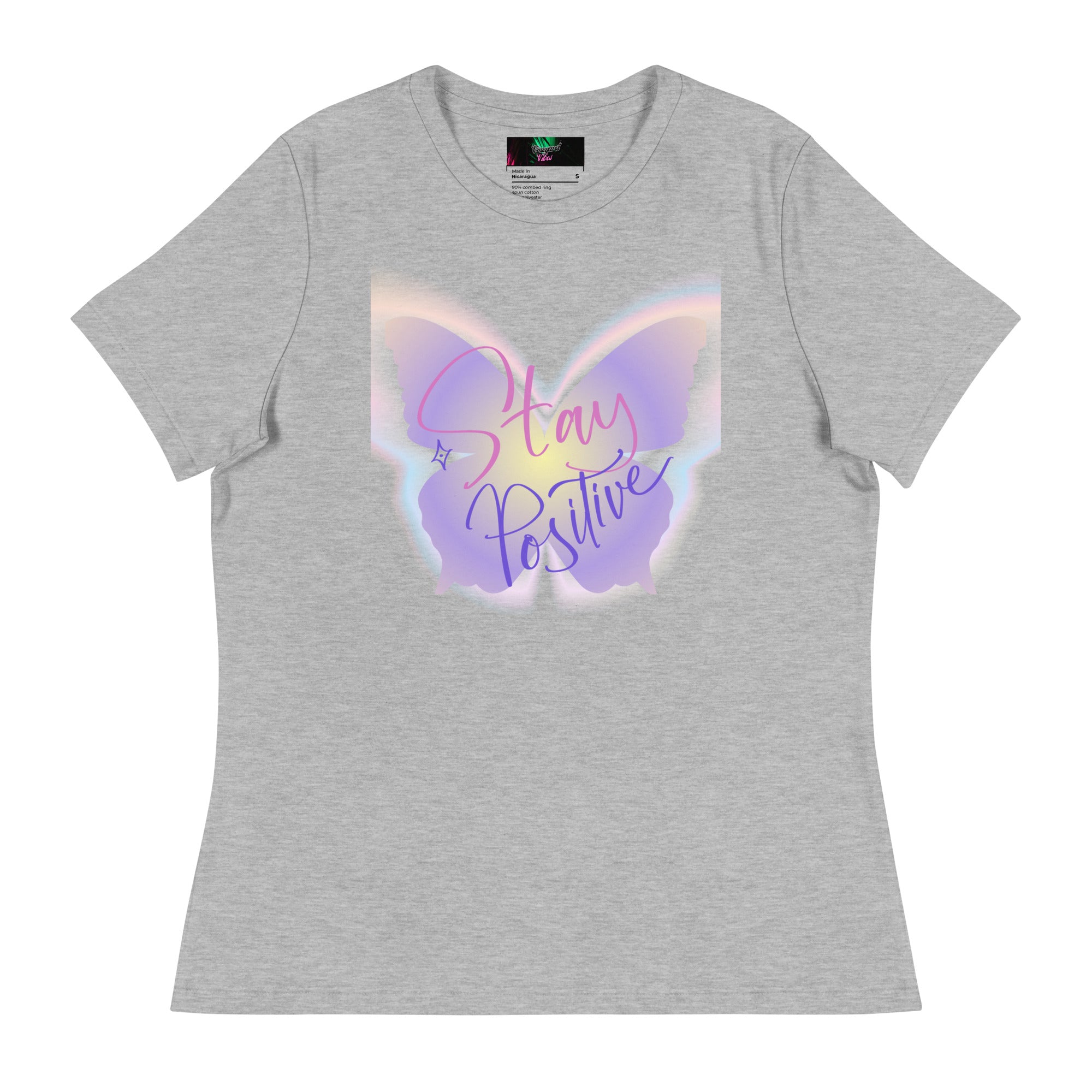 Vineyard Vibes Stay Positive Be Beautiful - Women's Relaxed T-Shirt