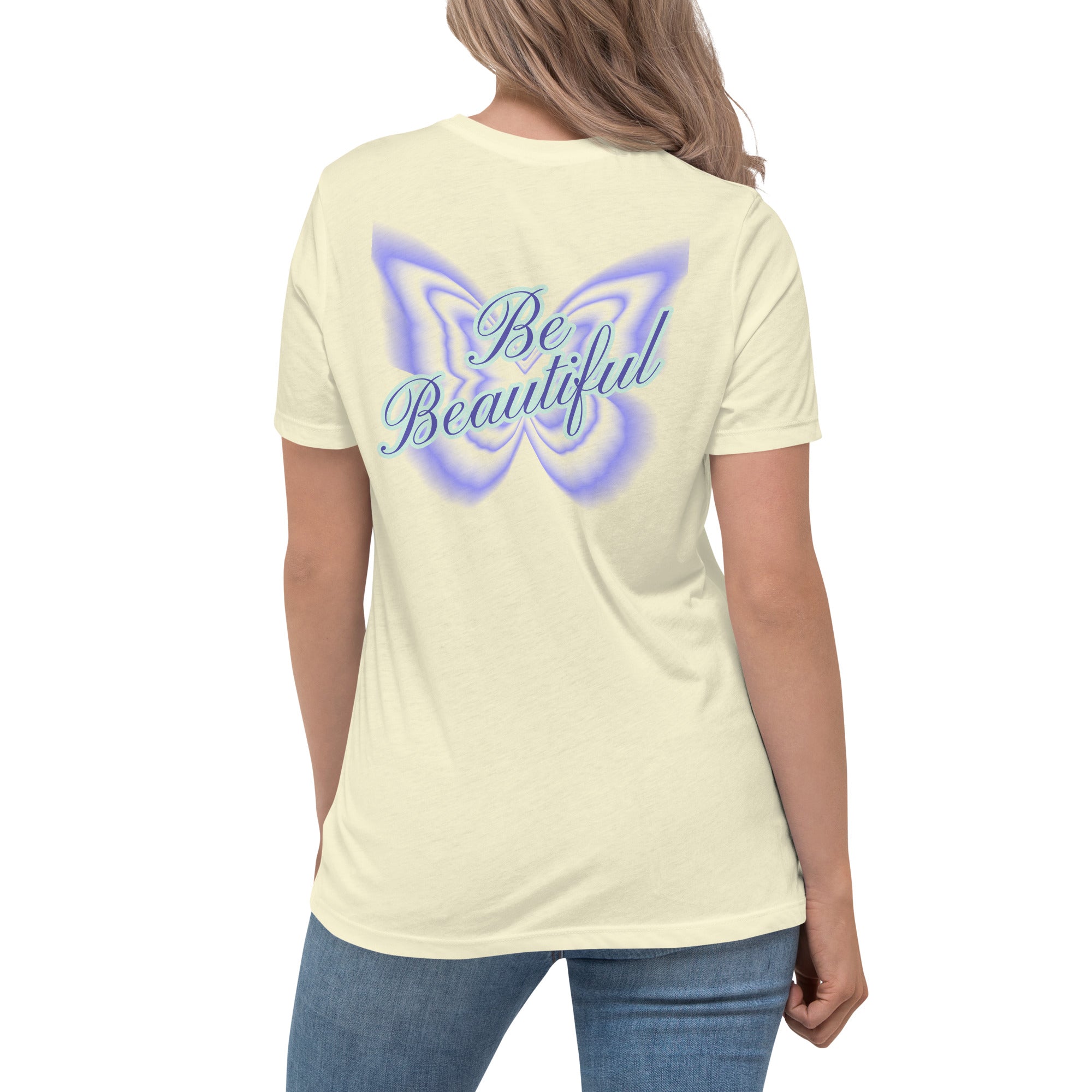Vineyard Vibes Stay Positive Be Beautiful - Women's Relaxed T-Shirt