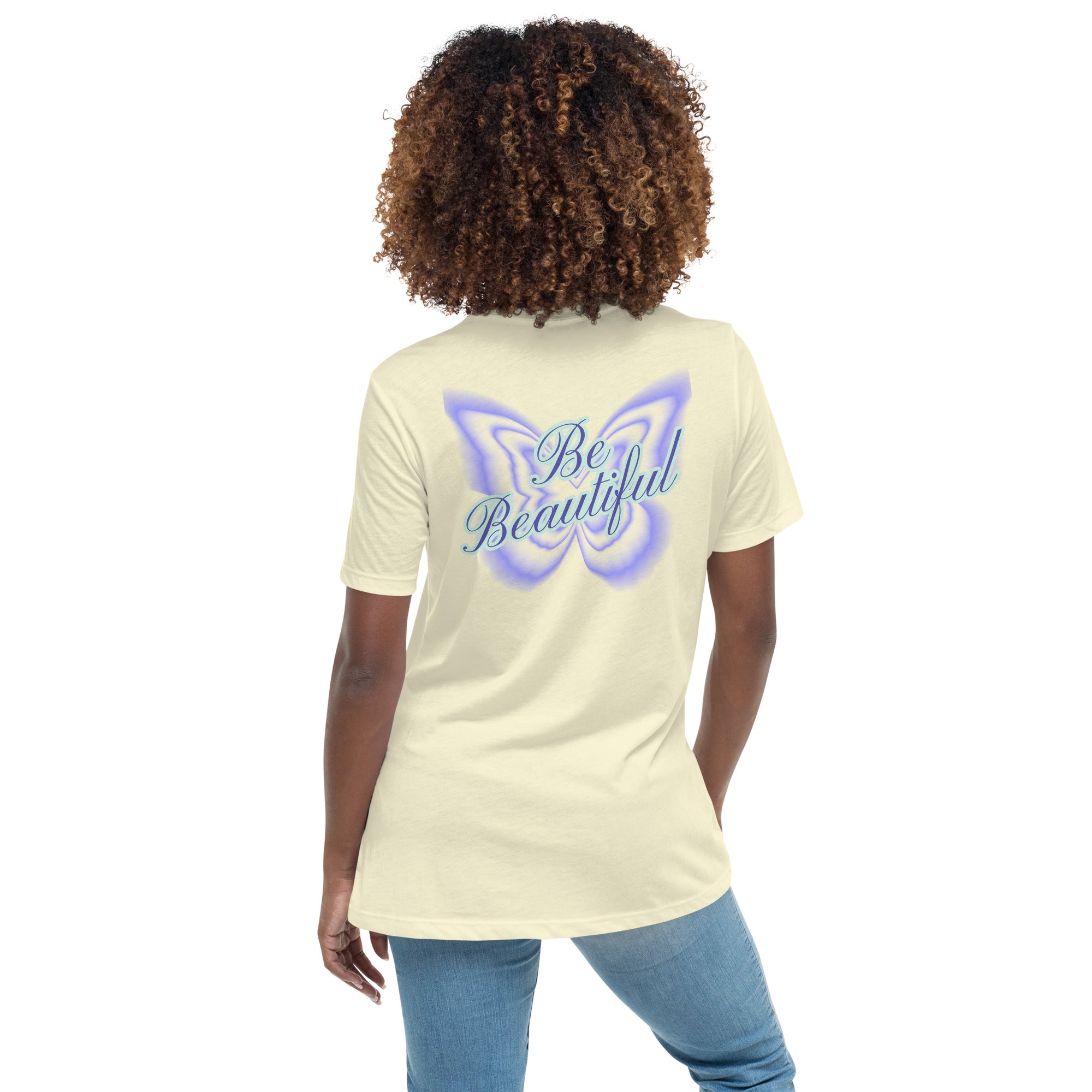 Vineyard Vibes Stay Positive Be Beautiful - Women's Relaxed T-Shirt