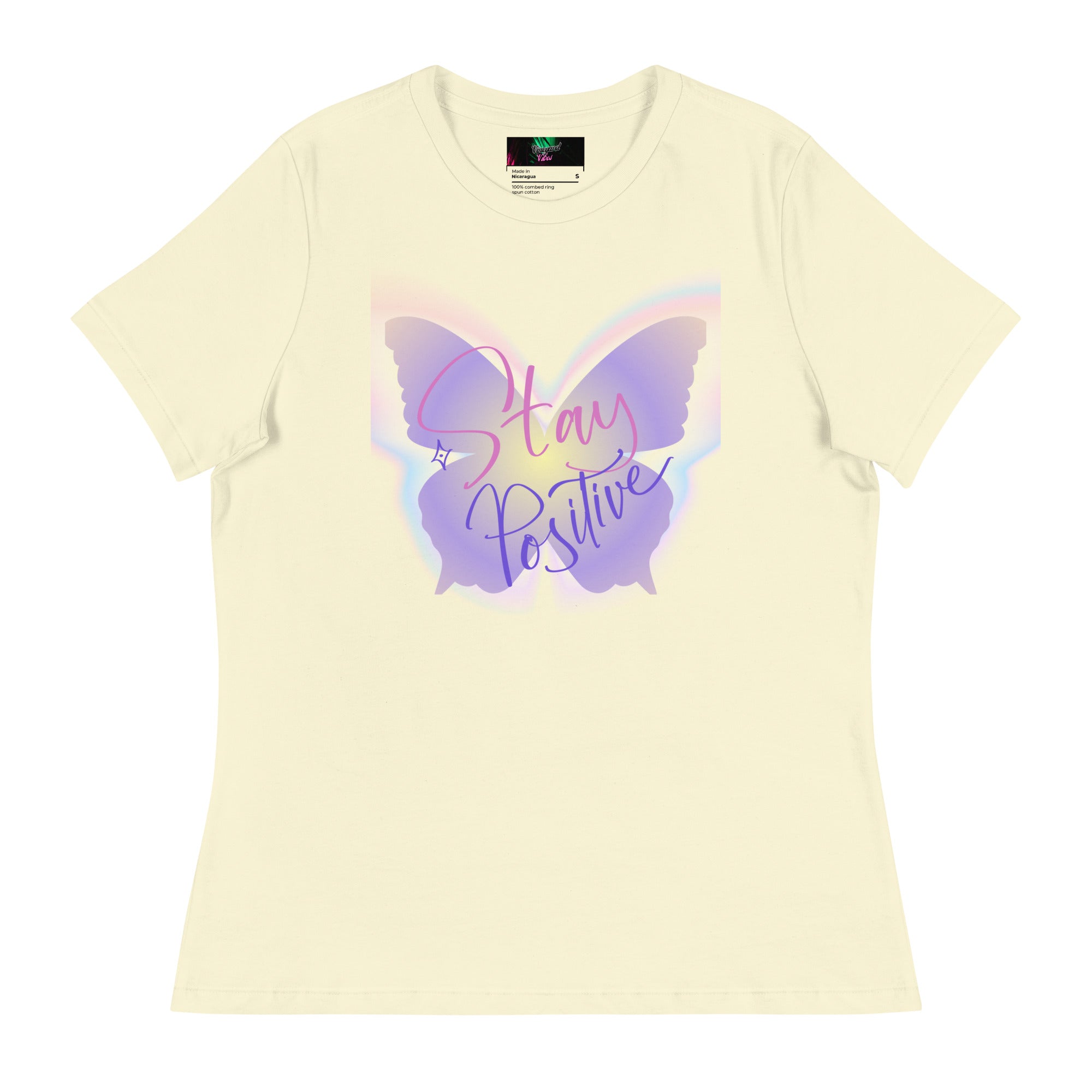 Vineyard Vibes Stay Positive Be Beautiful - Women's Relaxed T-Shirt