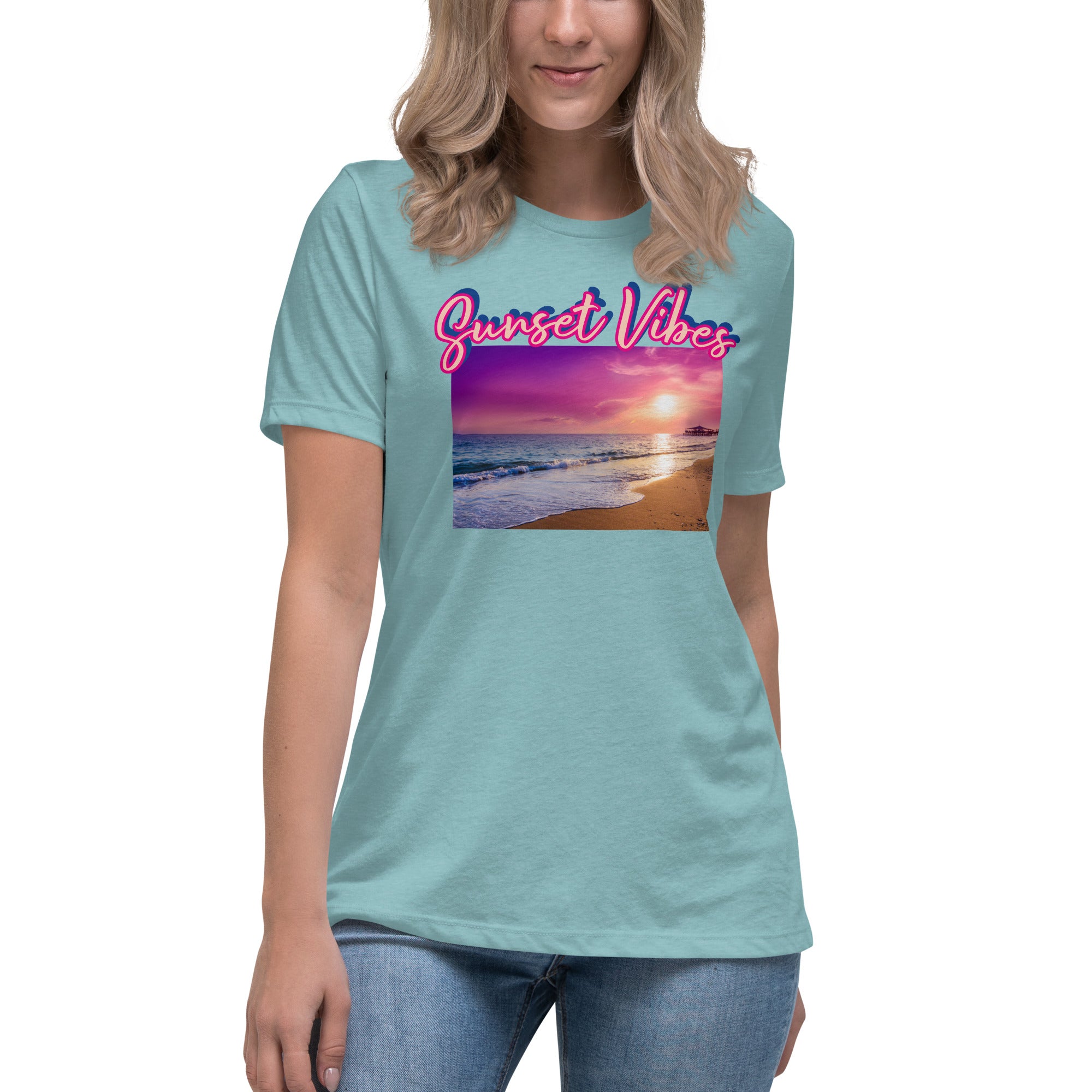 Sunset Vibes Purple - Women's Relaxed T-Shirt