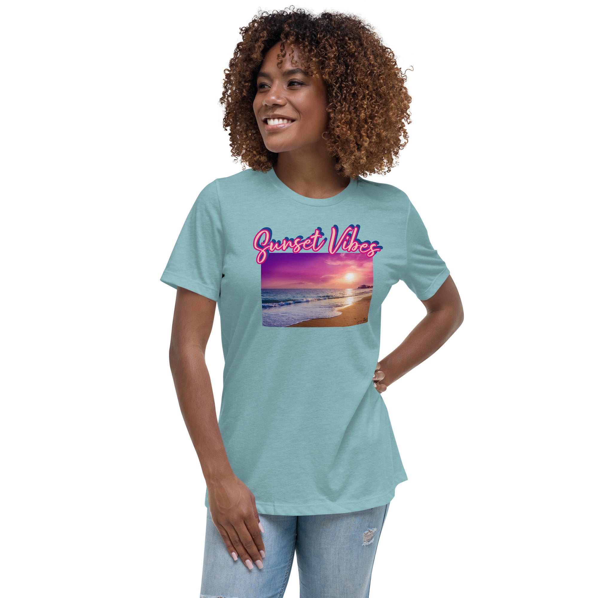 Sunset Vibes Purple - Women's Relaxed T-Shirt