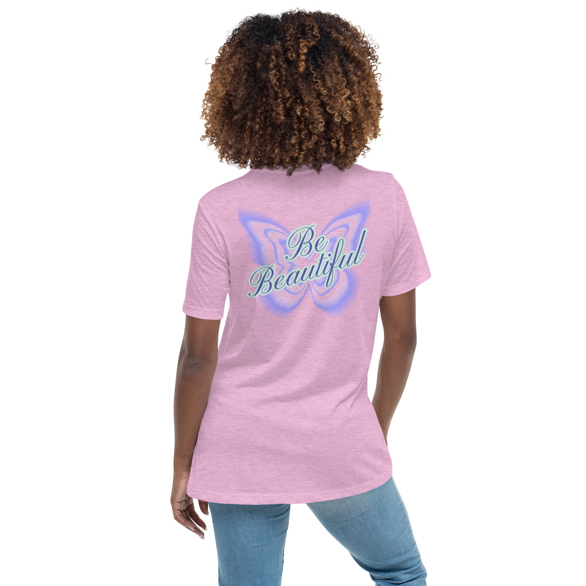 Vineyard Vibes Stay Positive Be Beautiful - Women's Relaxed T-Shirt