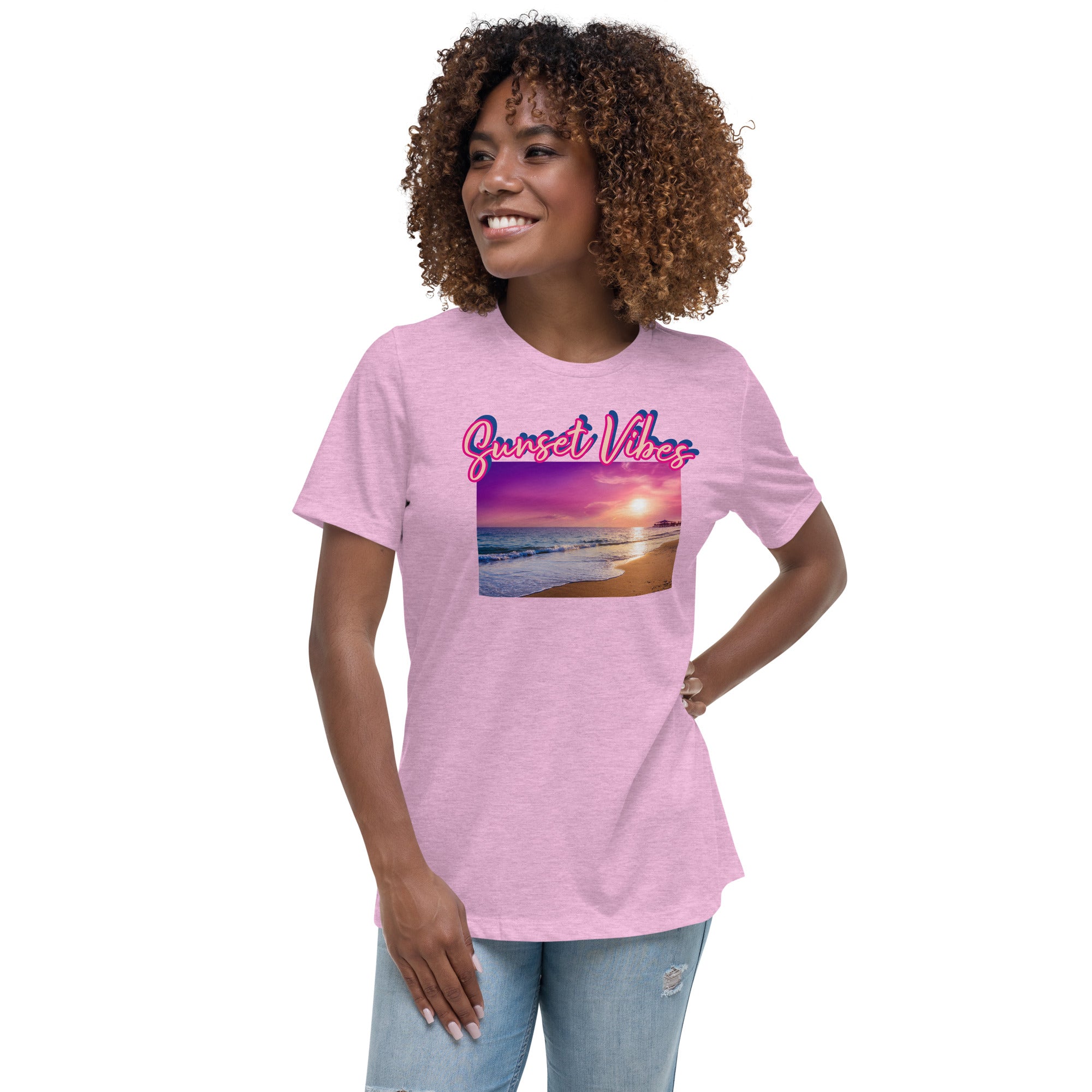 Sunset Vibes Purple - Women's Relaxed T-Shirt